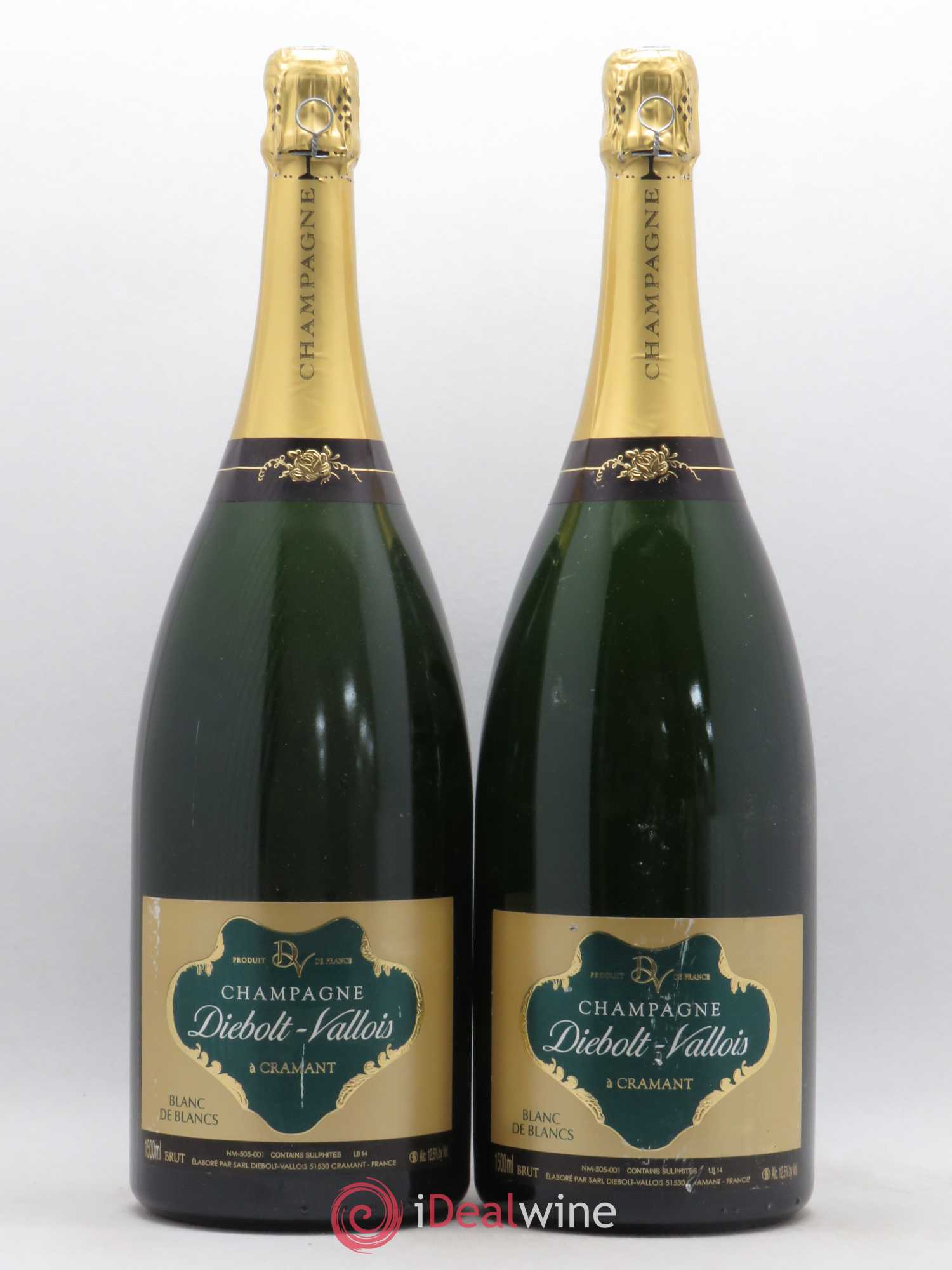 Champagne Blanc de Blancs Diebolt Vallois - Posten von 2 Magnum - 0