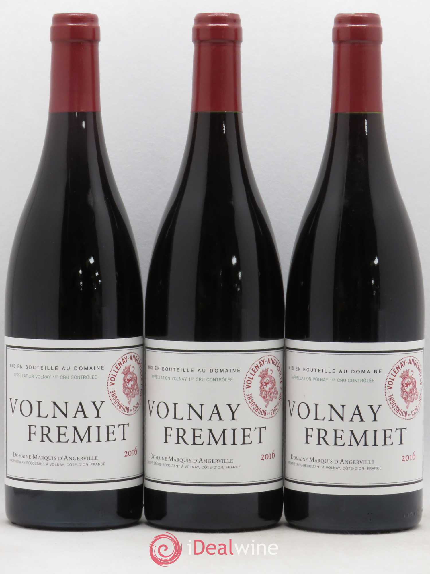 Volnay 1er Cru Frémiet Marquis d'Angerville (Domaine) 2016 - Lot de 3 bouteilles - 0