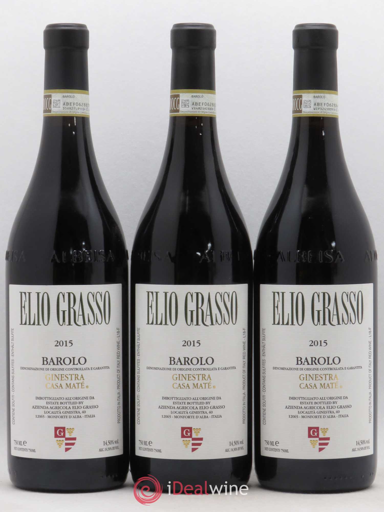 Barolo Ginestra Casa Maté Elio Grasso 2015 - Posten von 3 Flaschen - 0