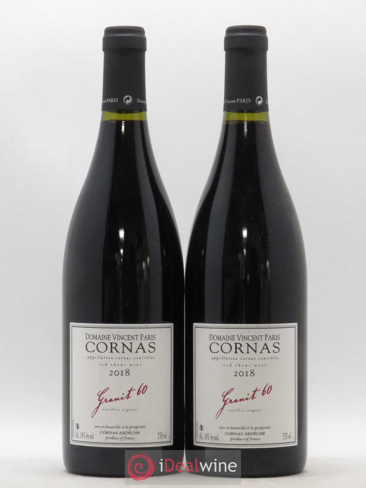 Cornas Granit 60 Vieilles Vignes Vincent Paris 2018 - Lot de 2 bouteilles - 0