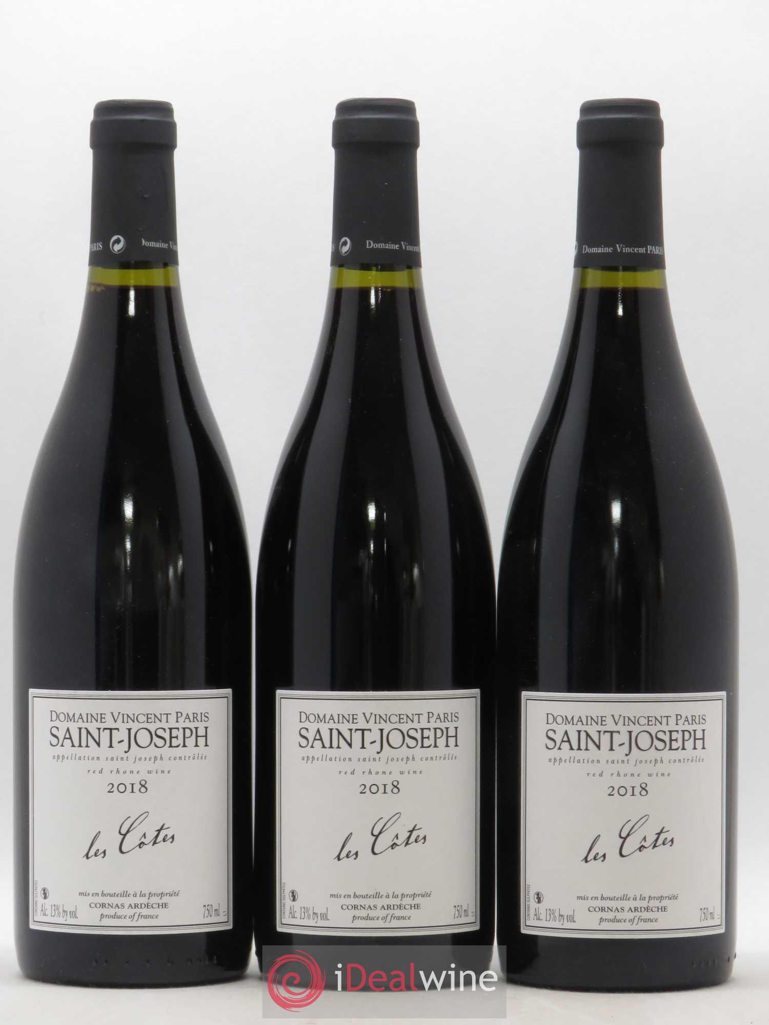 Saint-Joseph Les Cotes Domaine Vincent Paris 2018 - Posten von 3 Flaschen - 0