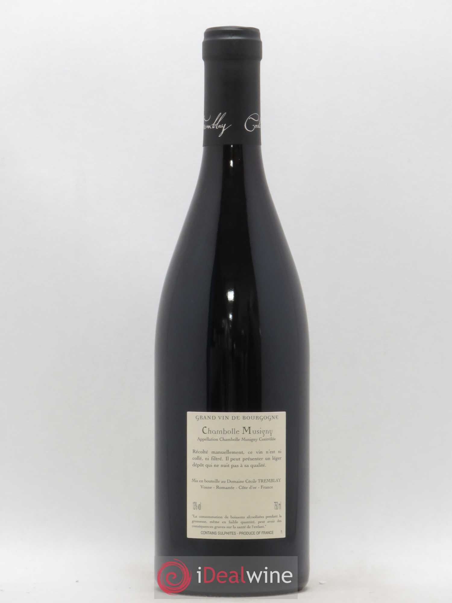 Chambolle-Musigny Les Cabottes Cécile Tremblay 2016 - Lot de 1 bouteille - 1