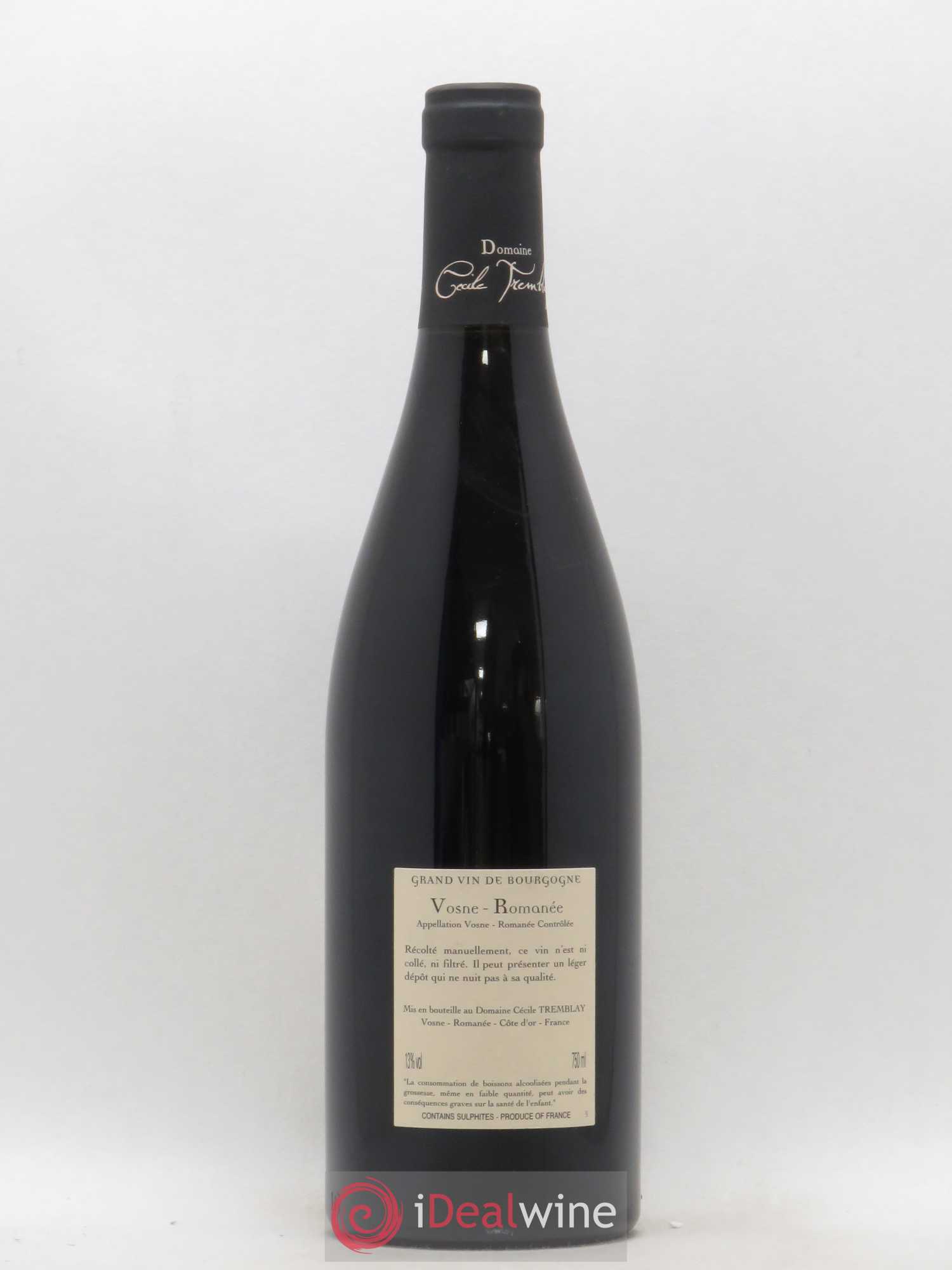 Vosne-Romanée Vieilles Vignes Cécile Tremblay 2010 - Lot de 1 bouteille - 1