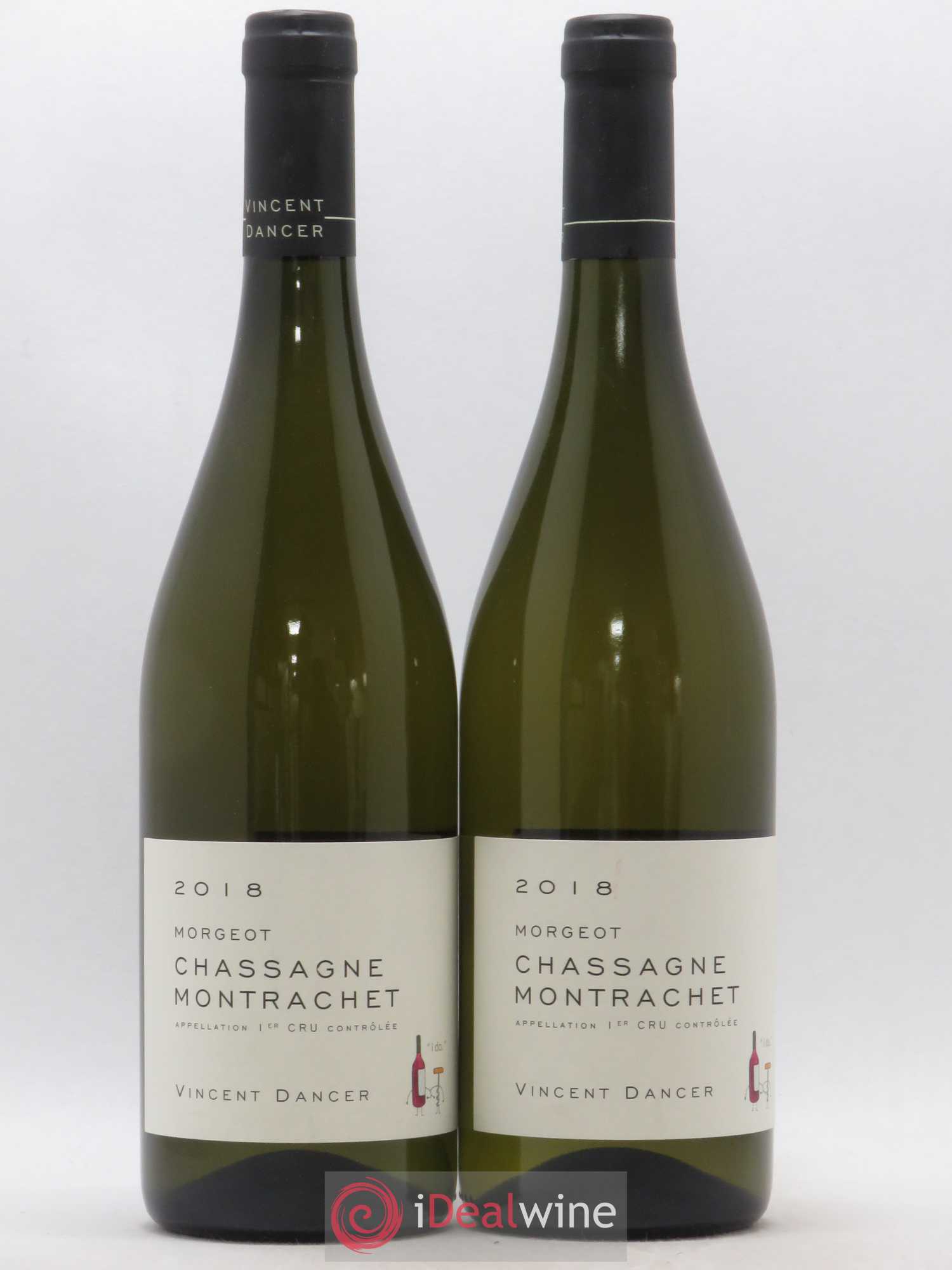 Chassagne-Montrachet 1er Cru Morgeot Vincent Dancer 2018 - Lot de 2 bouteilles - 0