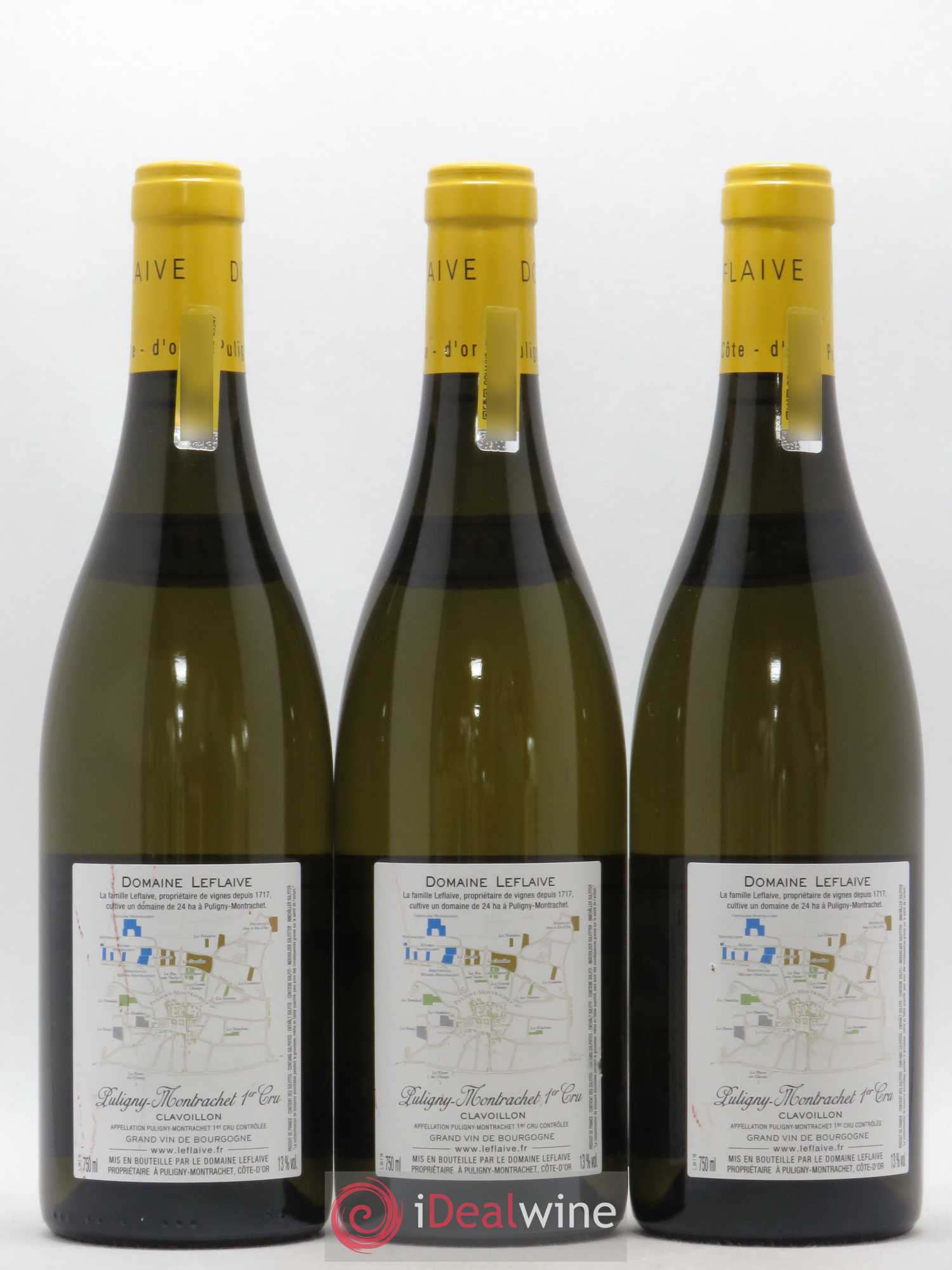 Puligny-Montrachet 1er Cru Clavoillon Leflaive (Domaine) 2016 - Lot de 3 bouteilles - 1