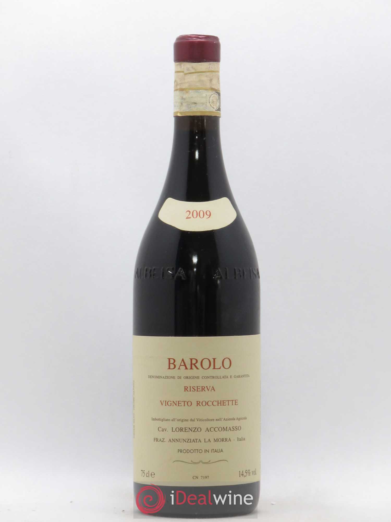 Barolo DOCG Riserva Vigneto Rocchette Lorenzo Accomasso 2009 - Lot de 1 bouteille - 0