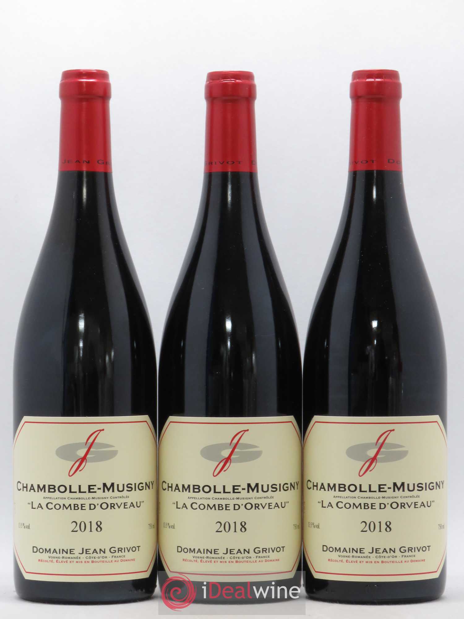 Chambolle-Musigny Combe d'Orveau Jean Grivot 2018 - Lot de 3 bouteilles - 0