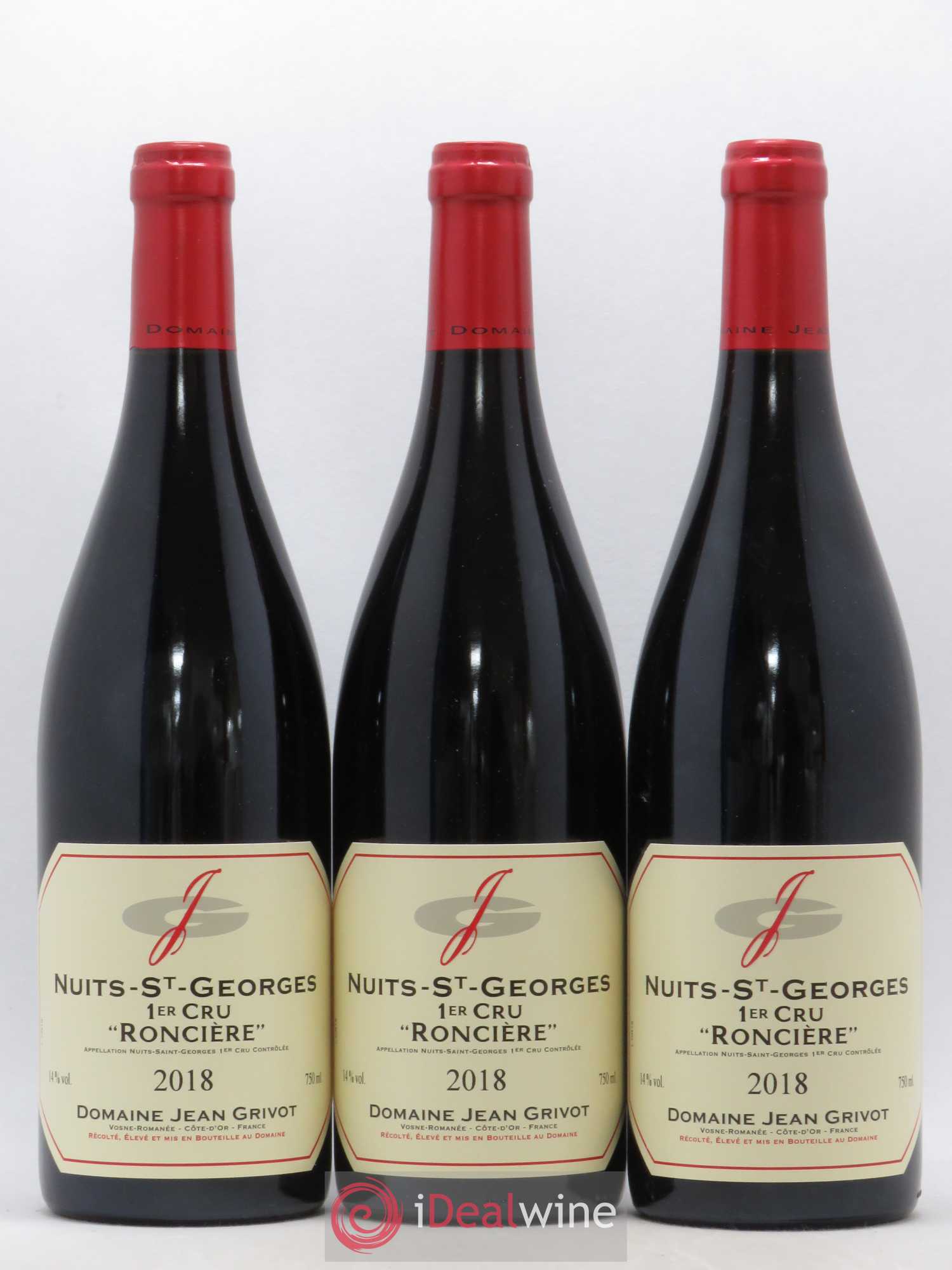 Nuits-Saint-Georges 1er Cru Roncière Jean Grivot 2018 - Lot de 3 bouteilles - 0