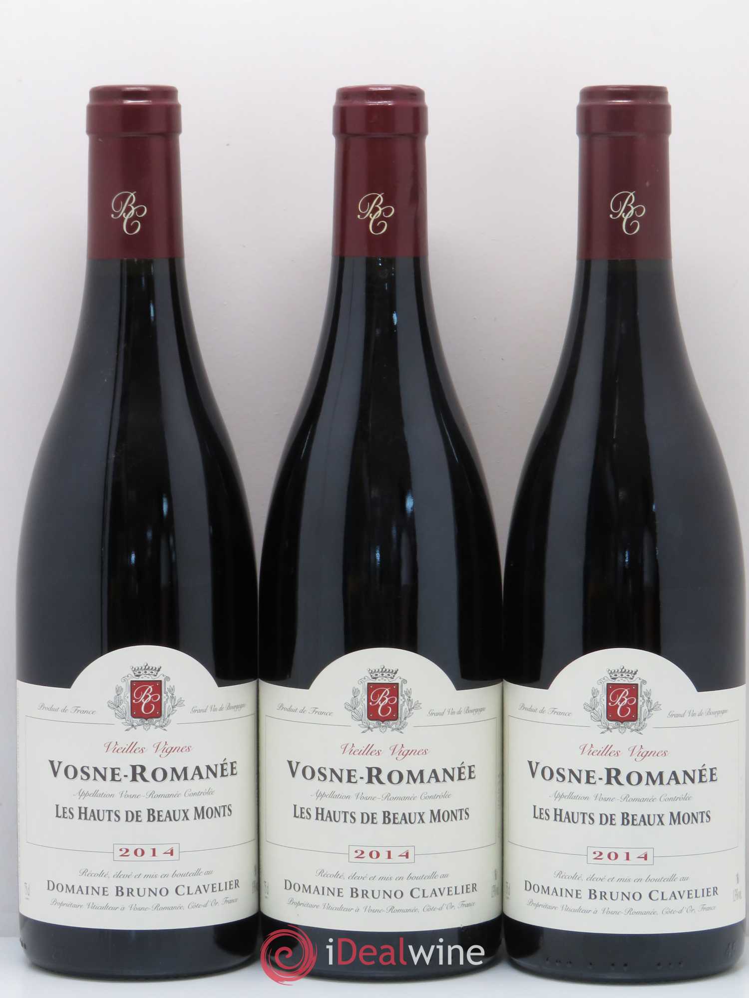 Vosne-Romanée Les Hauts de Beaumonts Vieilles Vignes Domaine Bruno Clavelier 2014 - Posten von 3 Flaschen - 0