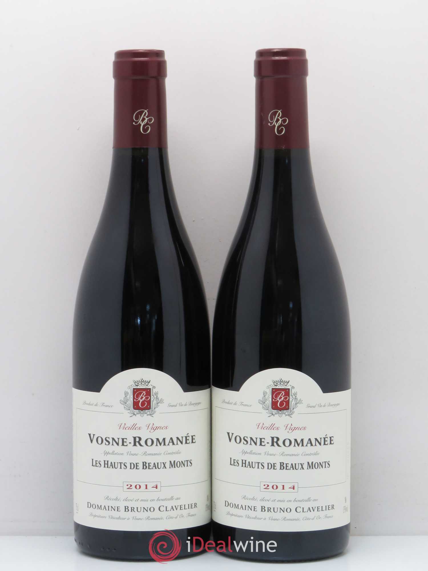 Vosne-Romanée Les Hauts de Beaumonts Vieilles Vignes Domaine Bruno Clavelier 2014 - Posten von 2 Flaschen - 0