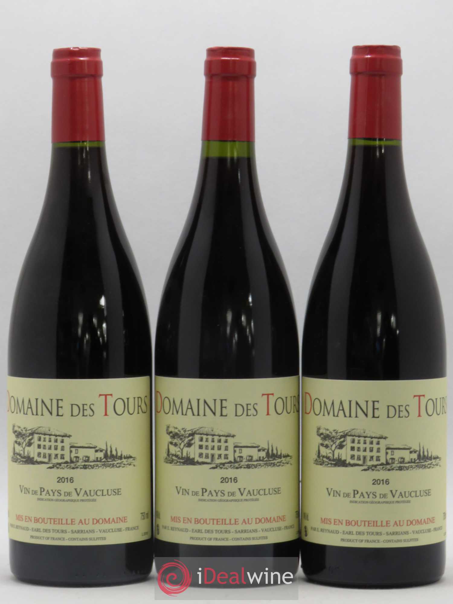 Vaucluse (Vin de Pays de Vaucluse) Domaine des Tours Emmanuel Reynaud 2016 - Lotto di 3 bottiglie - 0