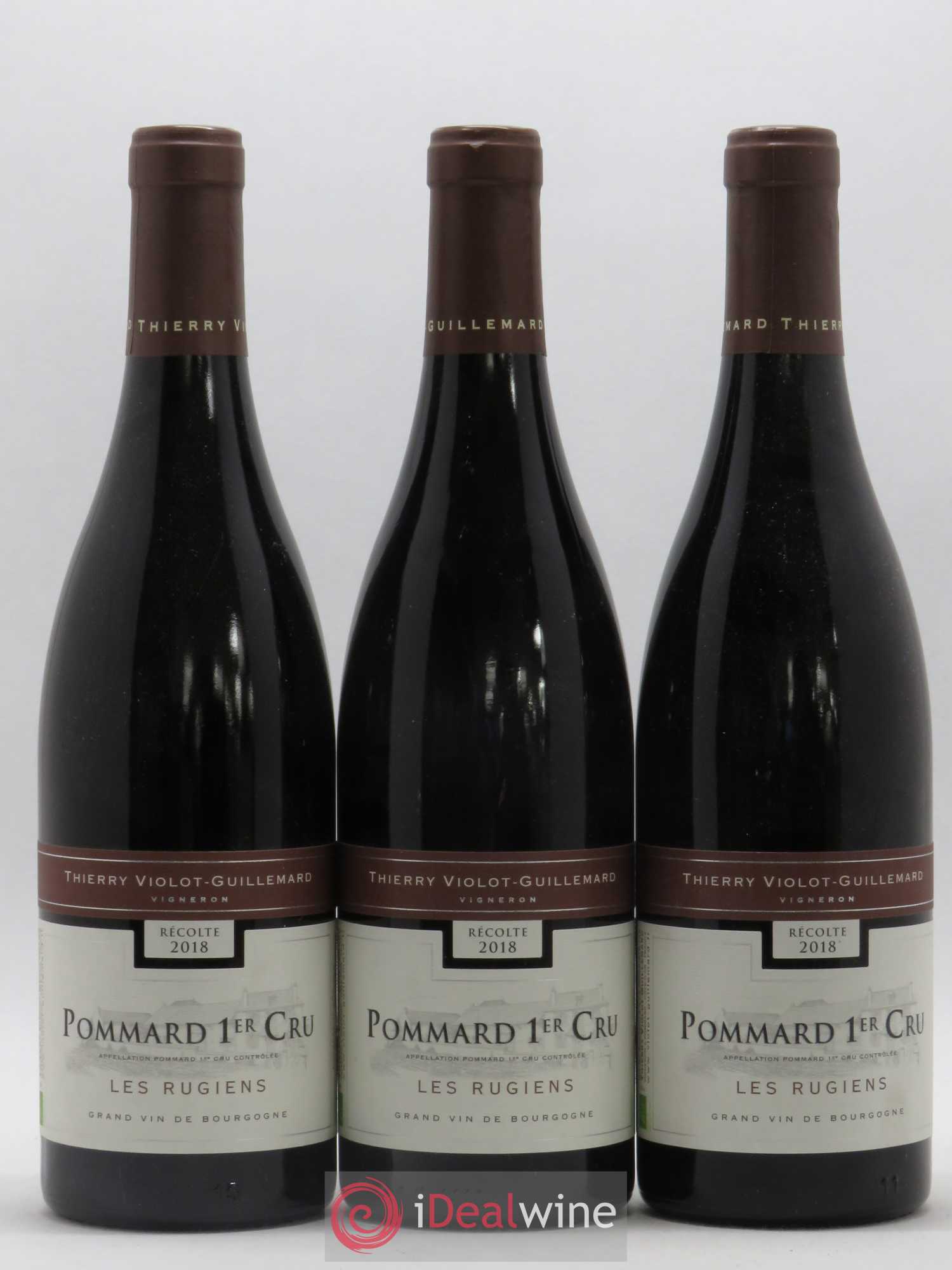Pommard 1er Cru Les Rugiens Violot-Guillemard 2018 - Lot de 3 bouteilles - 0