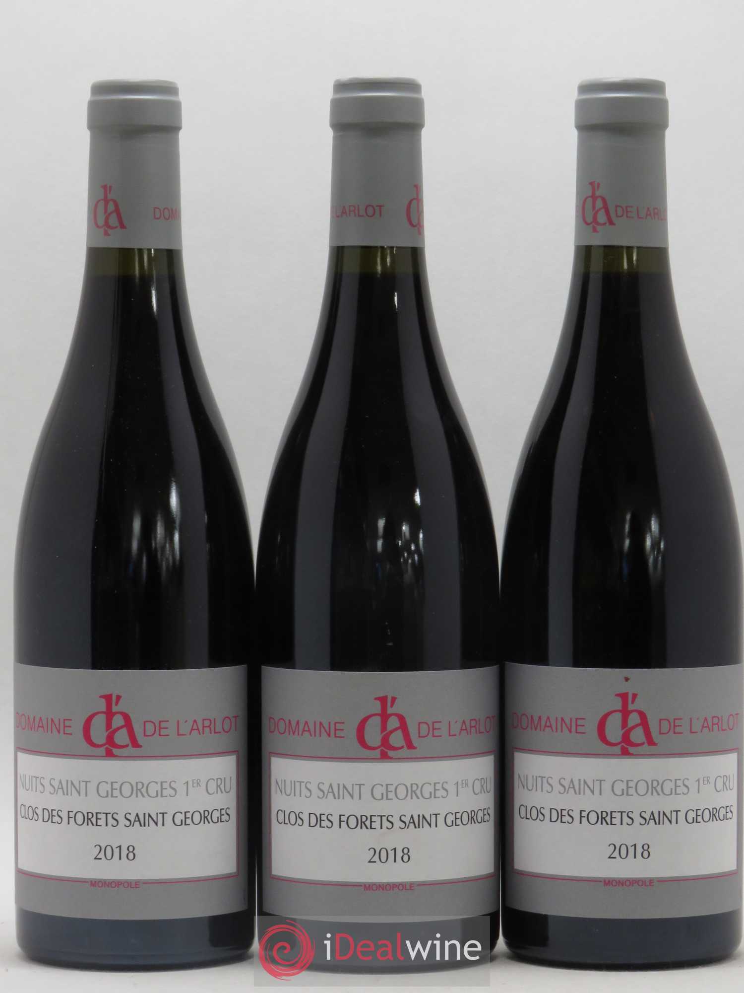 Nuits-Saint-Georges 1er Cru Clos des Forêts Saint-Georges Domaine de l'Arlot 2018 - Lot de 3 bouteilles - 0