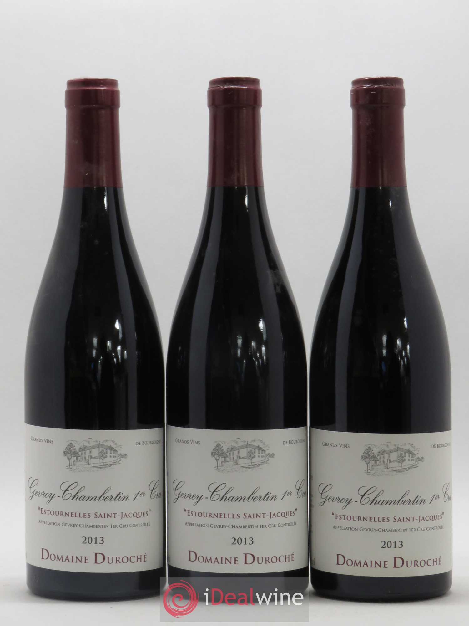 Gevrey-Chambertin 1er Cru Estournelles Saint-Jacques Domaine Duroché 2013 - Posten von 3 Flaschen - 0