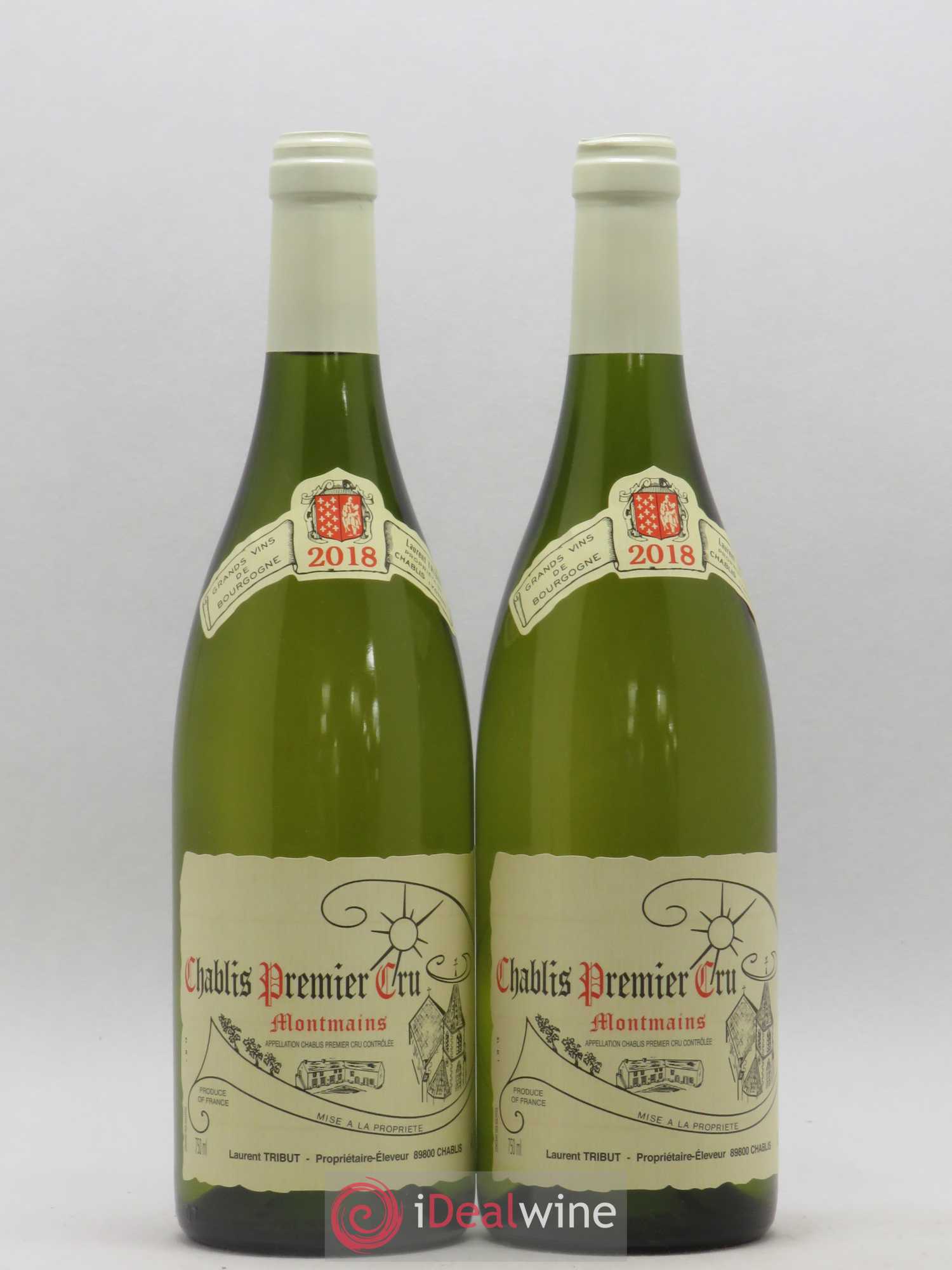 Chablis 1er Cru Montmains Laurent Tribut 2018 - Lot de 2 bouteilles - 0