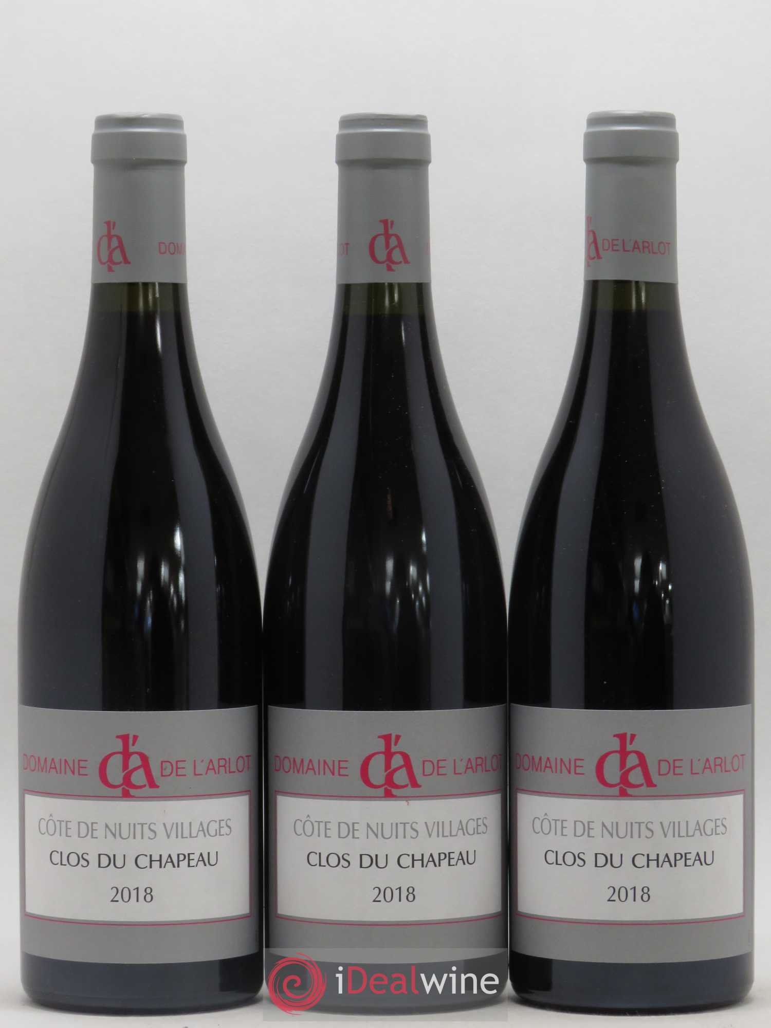 Côte de Nuits-Villages Clos du Chapeau Domaine de l'Arlot 2018 - Lot de 3 bouteilles - 0