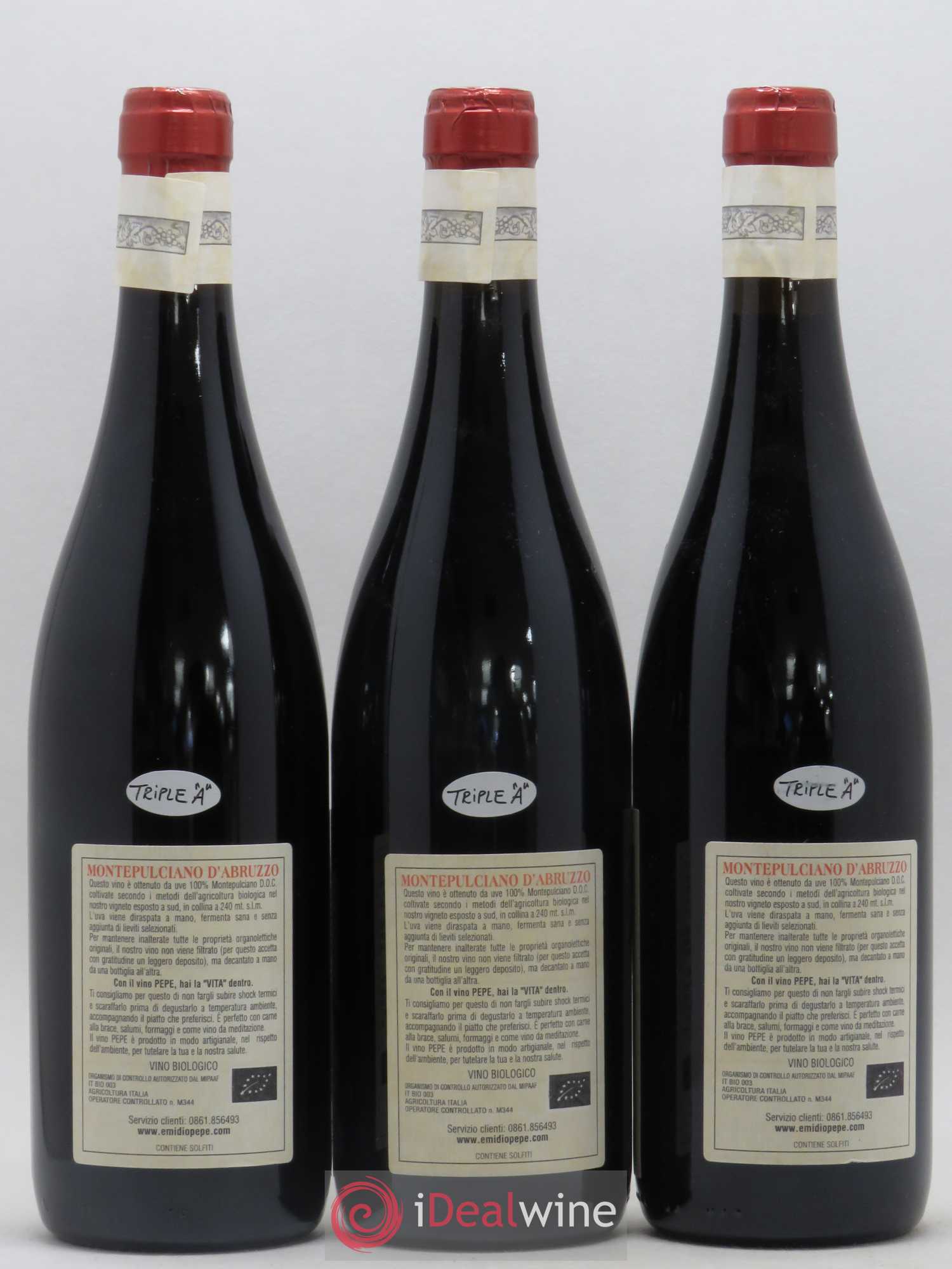 Montepulciano d'Abruzzo DOC Riserva Vecchie Viti Emidio Pepe 2010 - Lot de 3 bouteilles - 1
