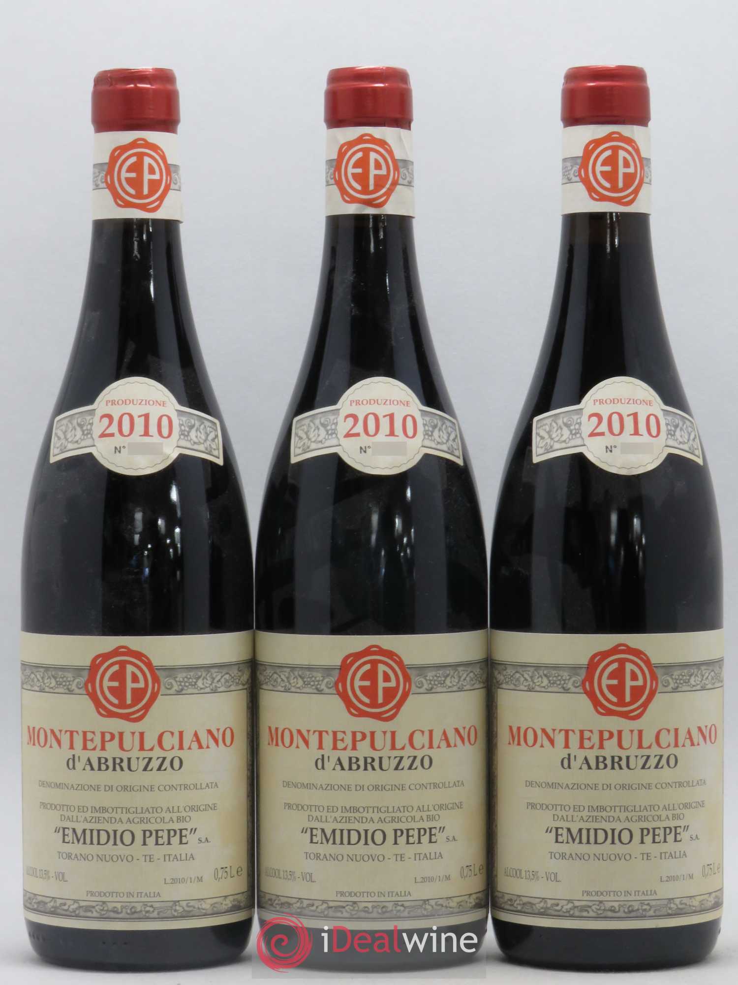 Montepulciano d'Abruzzo DOC Riserva Vecchie Viti Emidio Pepe 2010 - Lot de 3 bouteilles - 0