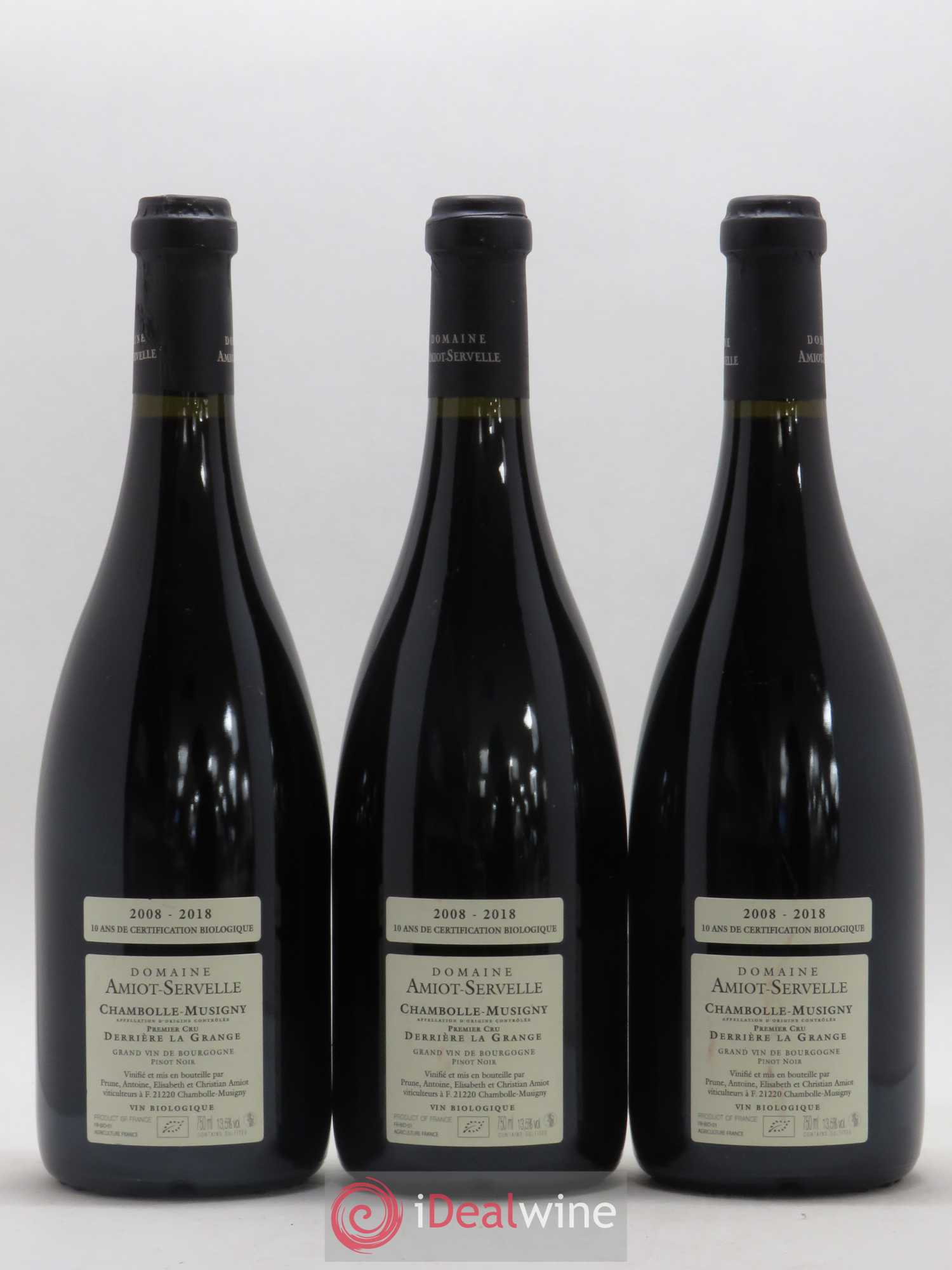 Chambolle-Musigny 1er Cru Derrière la Grange Amiot-Servelle 2018 - Lot de 3 bouteilles - 1
