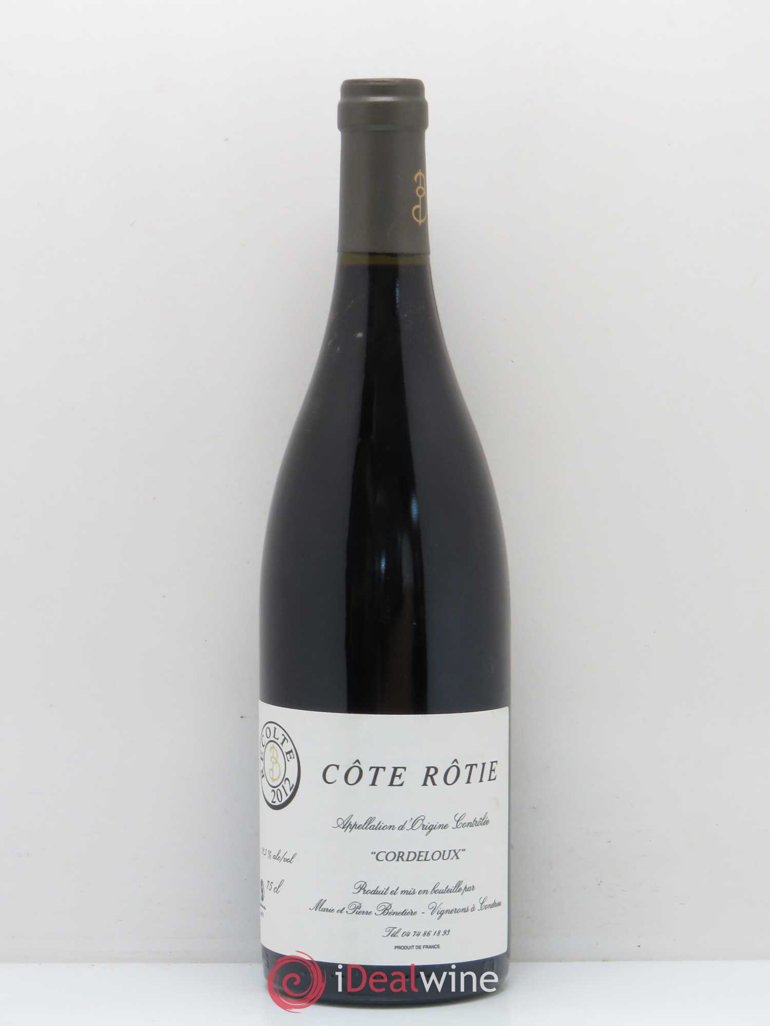 Côte-Rôtie Cordeloux Domaine Pierre Bénetière 2012 - Posten von 1 Flasche - 0