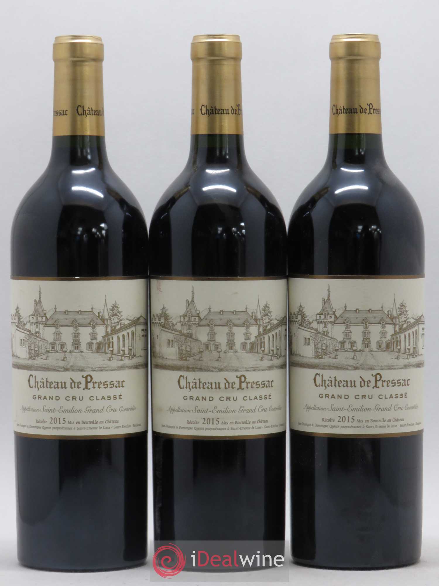 Château de Pressac Grand Cru Classé 2015 - Lot de 12 bouteilles - 1