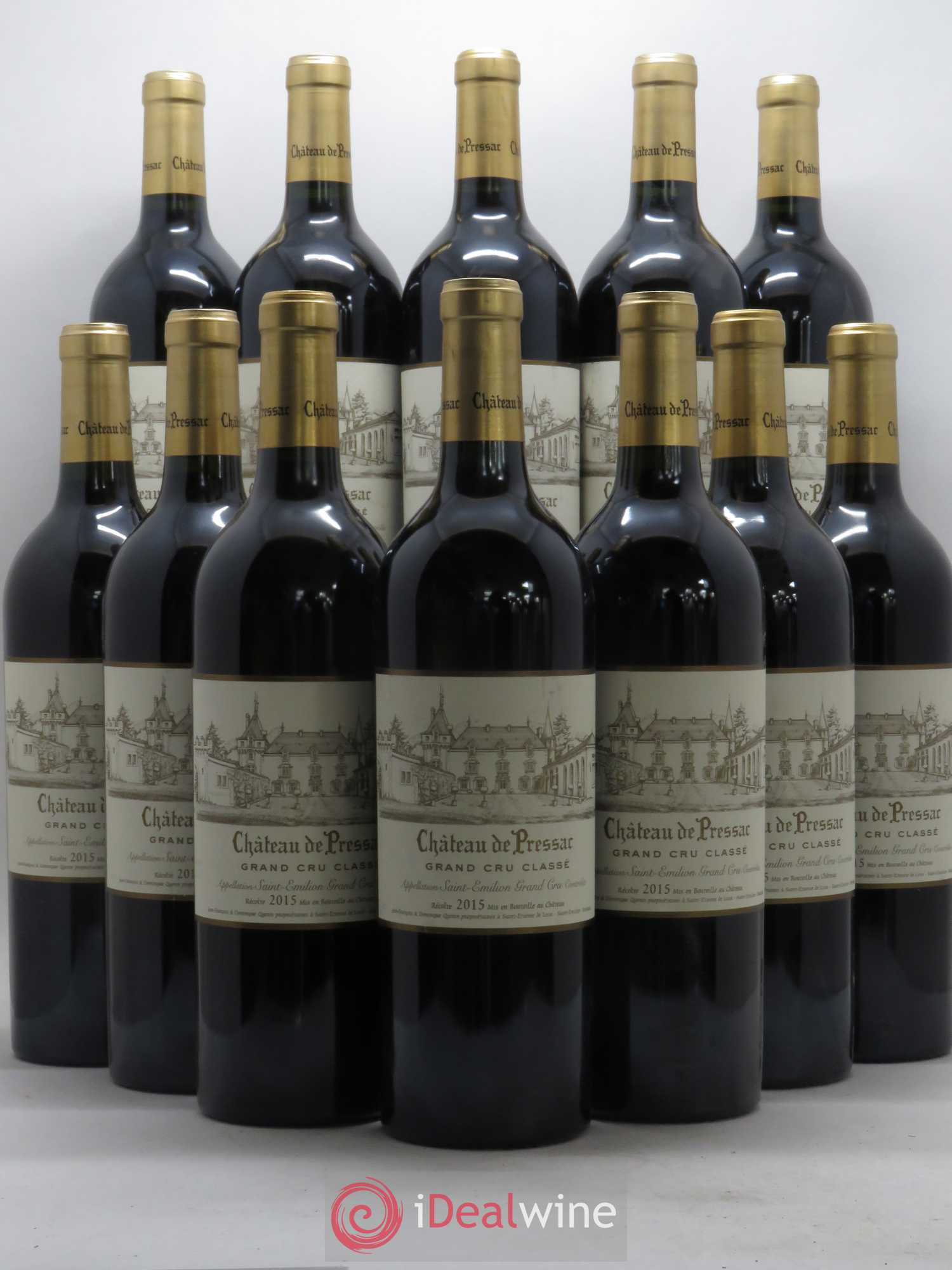 Château de Pressac Grand Cru Classé 2015 - Lot de 12 bouteilles - 0