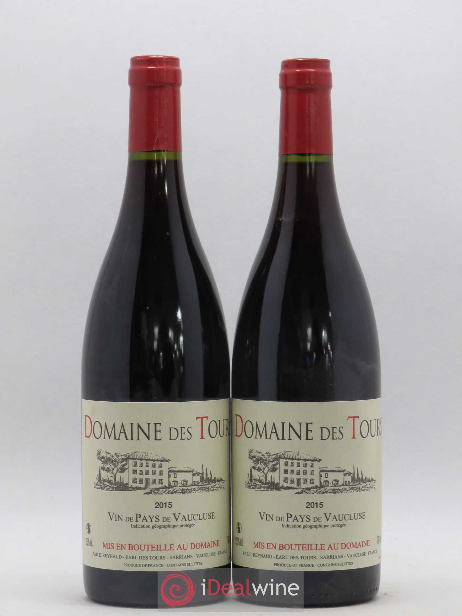 Vaucluse (Vin de Pays de Vaucluse) Domaine des Tours Emmanuel Reynaud 2015 - Lot de 2 bouteilles - 0