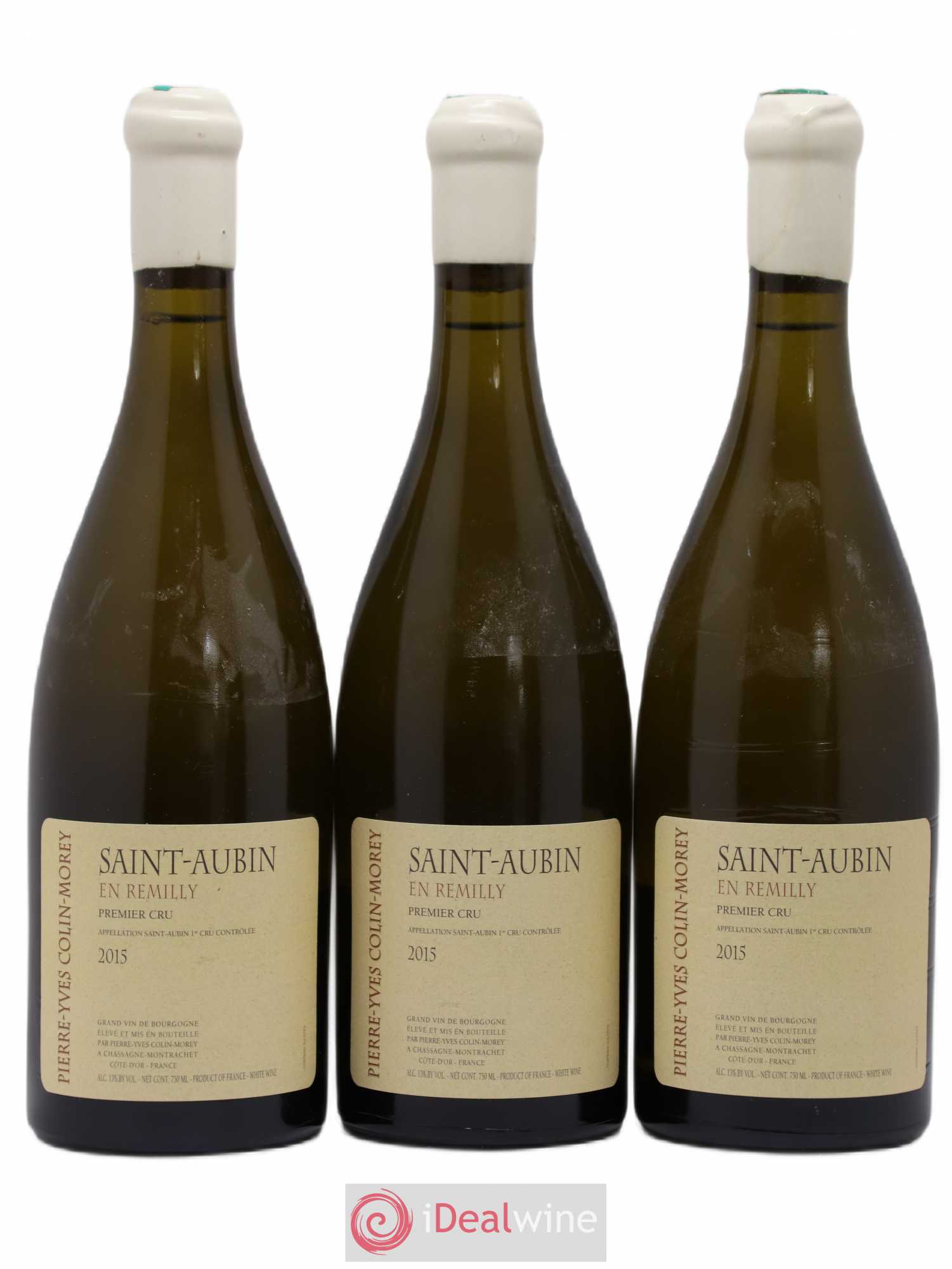 Saint-Aubin 1er Cru En Remilly Pierre-Yves Colin Morey 2015 - Lot de 3 bouteilles - 0