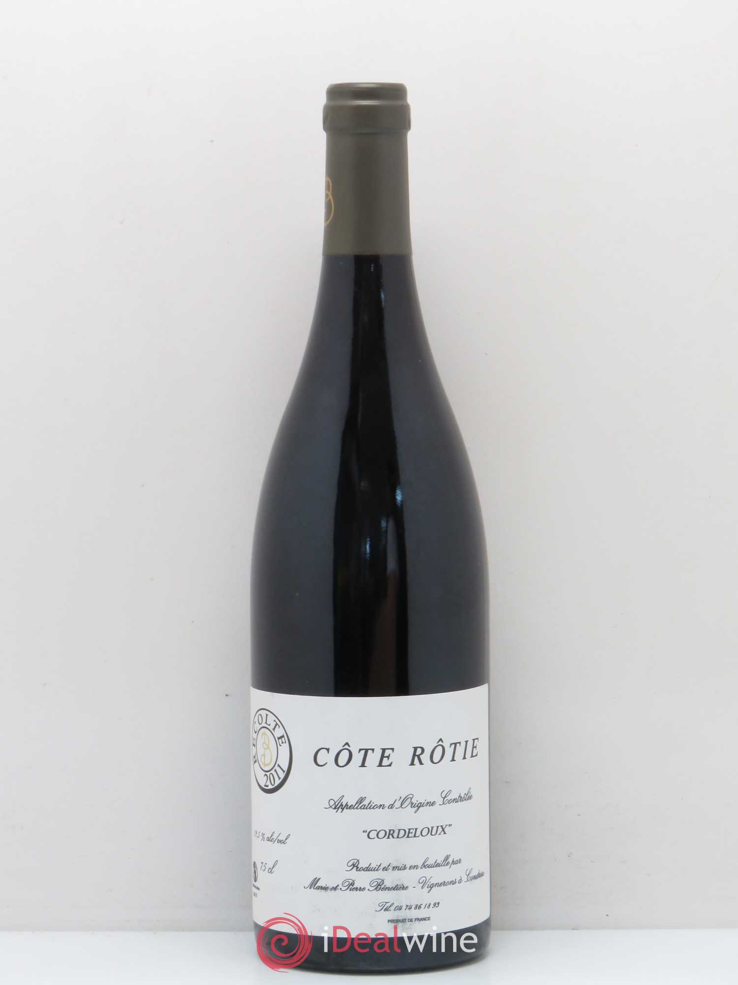 Côte-Rôtie Cordeloux Domaine Pierre Bénetière 2011 - Posten von 1 Flasche - 0