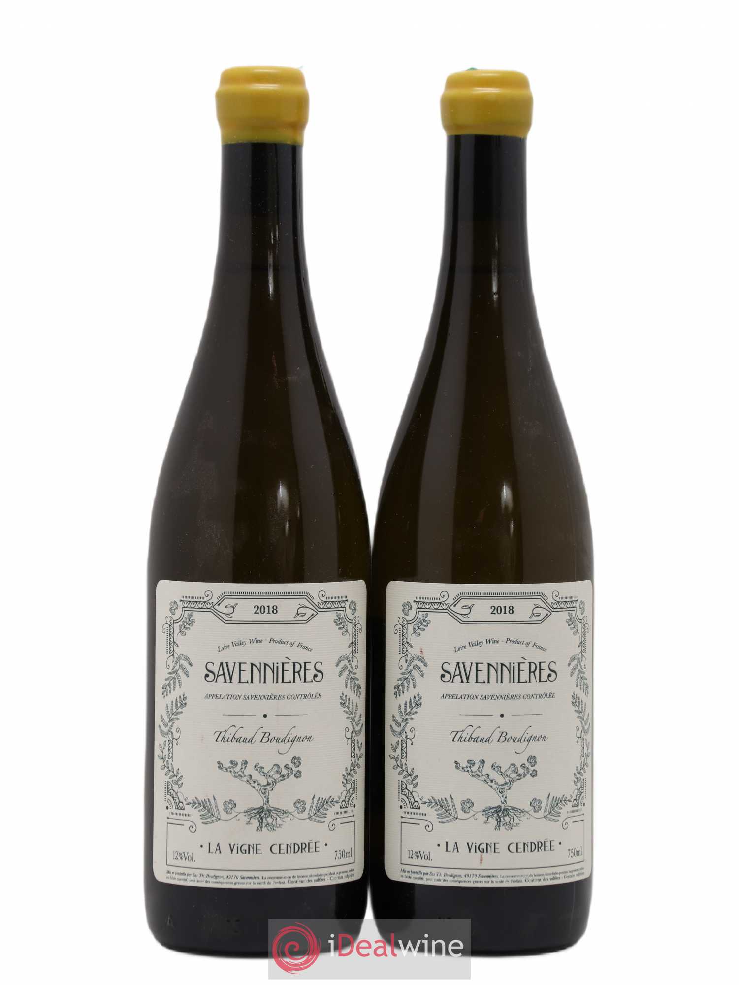 Savennières La Vigne Cendrée Thibaud Boudignon 2018 - Posten von 2 Flaschen - 0