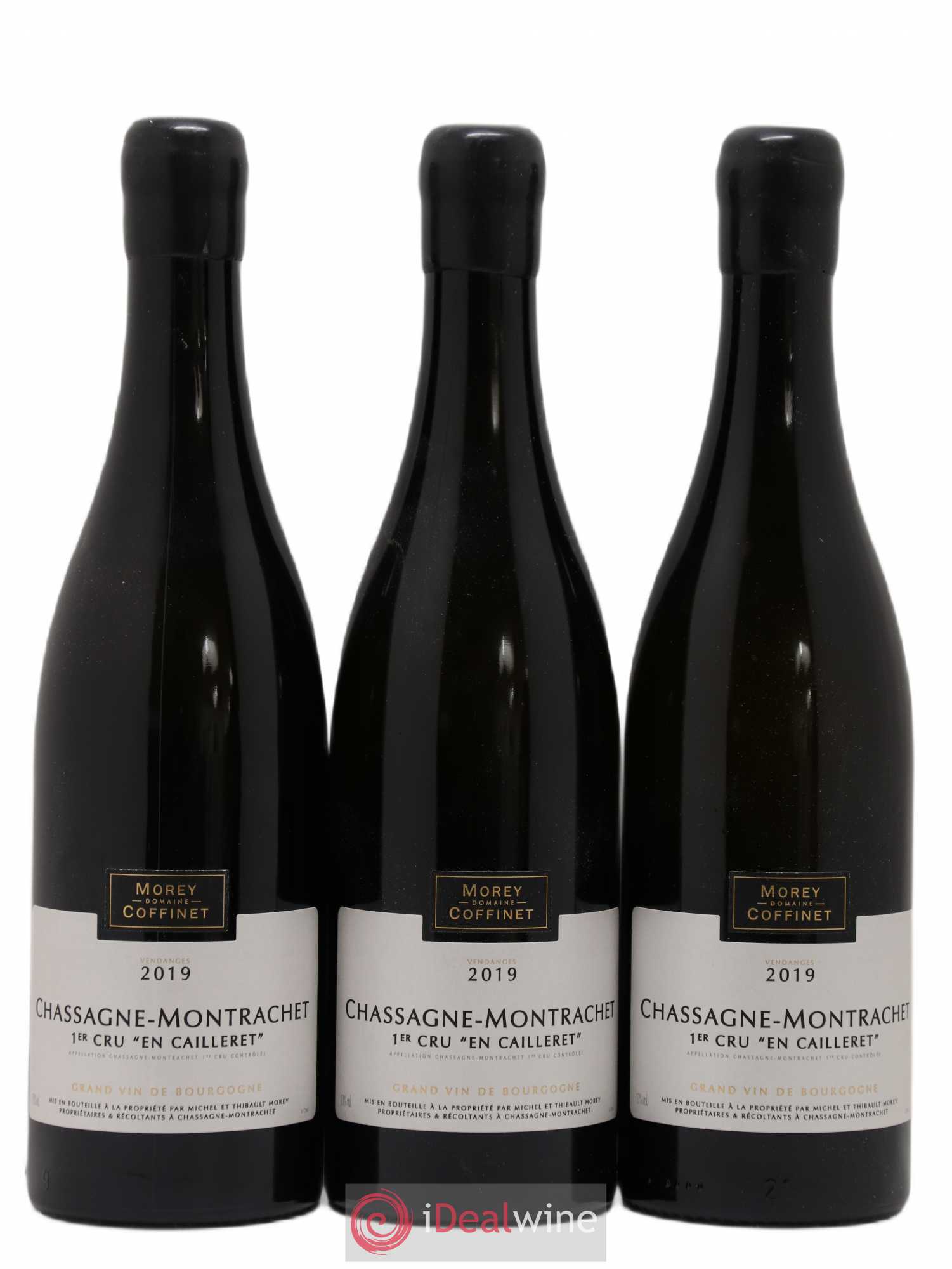 Chassagne-Montrachet 1er Cru En Cailleret Morey-Coffinet (Domaine) 2019 - Lot de 3 bouteilles - 0