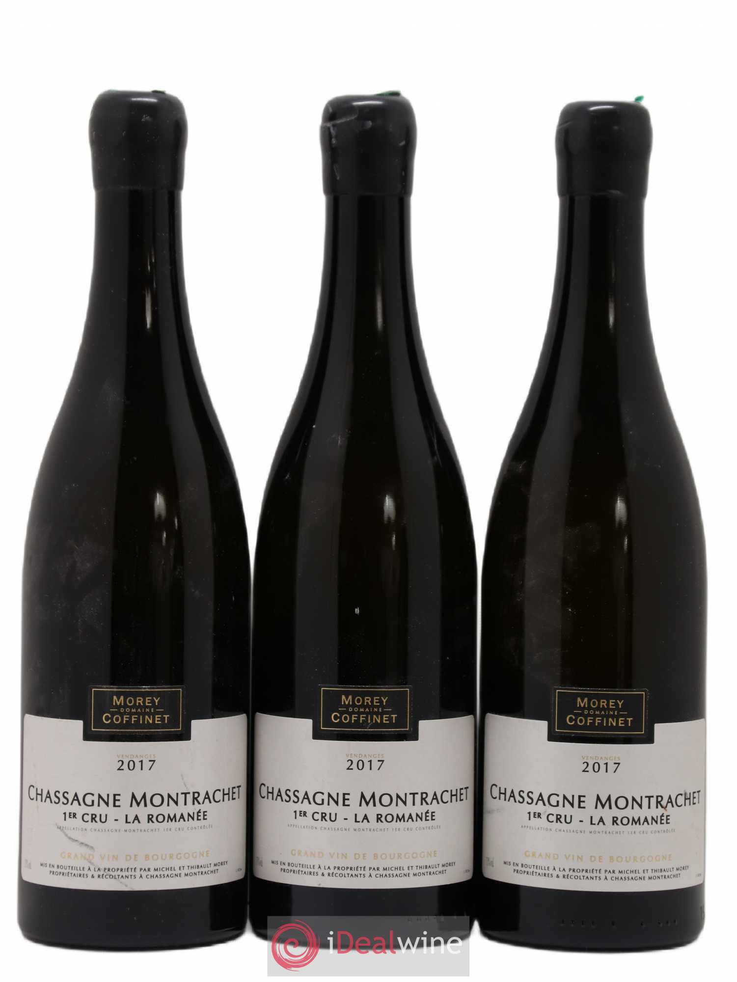 Chassagne-Montrachet 1er Cru La Romanée Morey-Coffinet (Domaine) 2017 - Lot de 3 bouteilles - 0