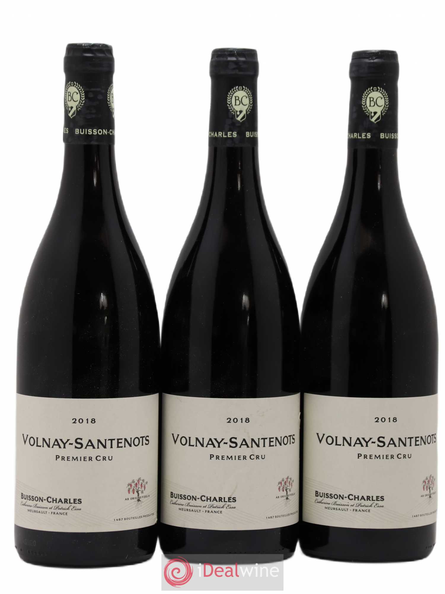 Volnay 1er Cru Santenots Buisson-Charles (Domaine) 2018 - Lot de 3 bouteilles - 0