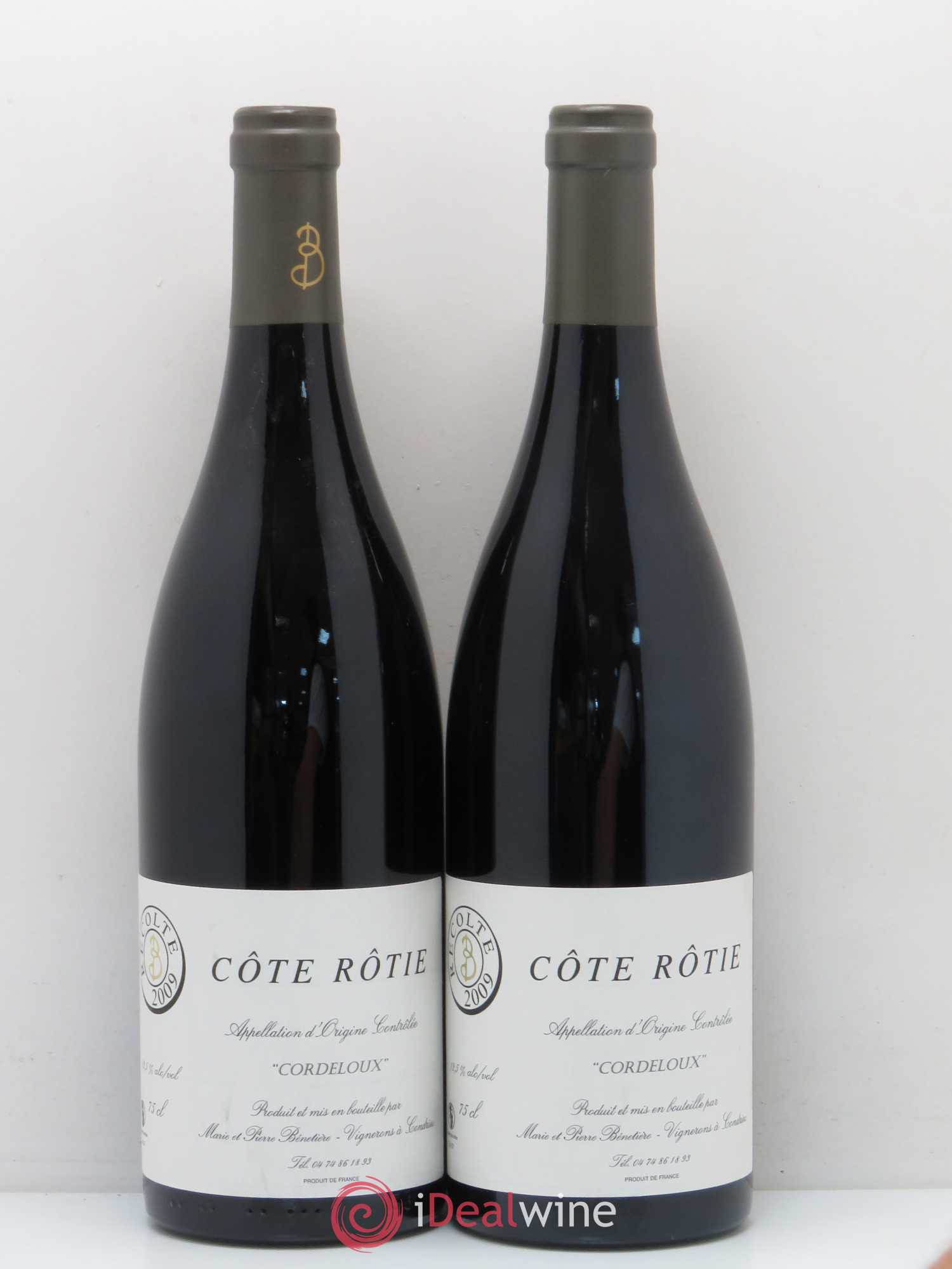 Côte-Rôtie Cordeloux Domaine Pierre Bénetière 2009 - Posten von 2 Flaschen - 0