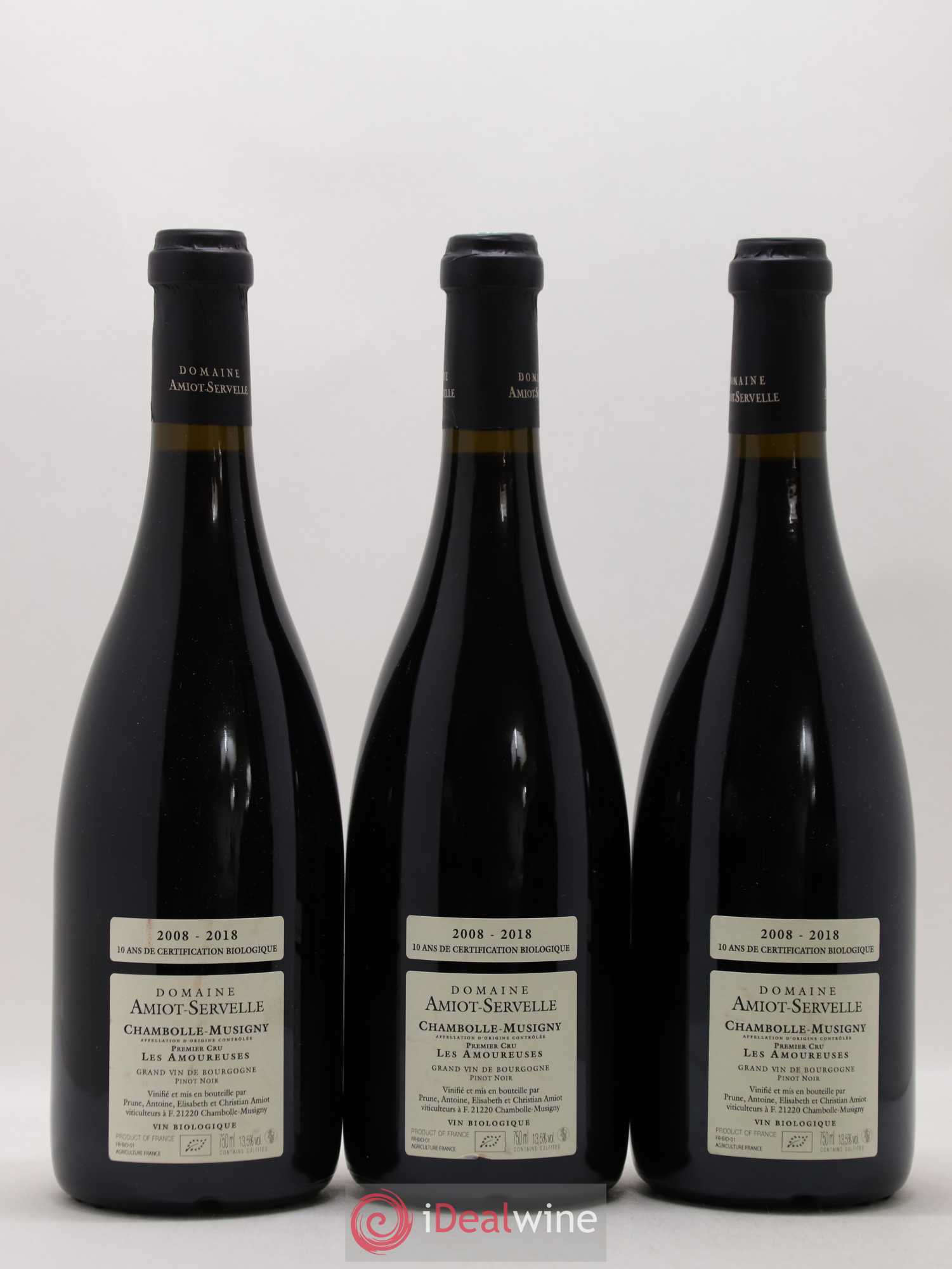 Chambolle-Musigny 1er Cru Les Amoureuses Amiot-Servelle 2018 - Lot de 3 bouteilles - 1
