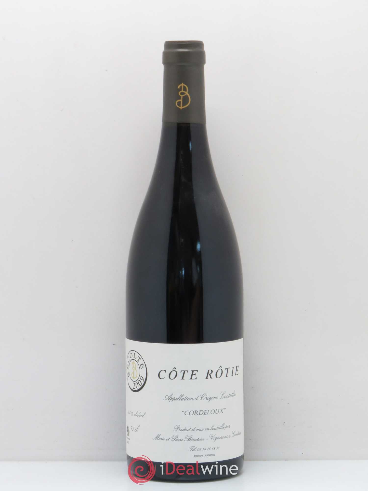 Côte-Rôtie Cordeloux Domaine Pierre Bénetière 2009 - Posten von 1 Flasche - 0