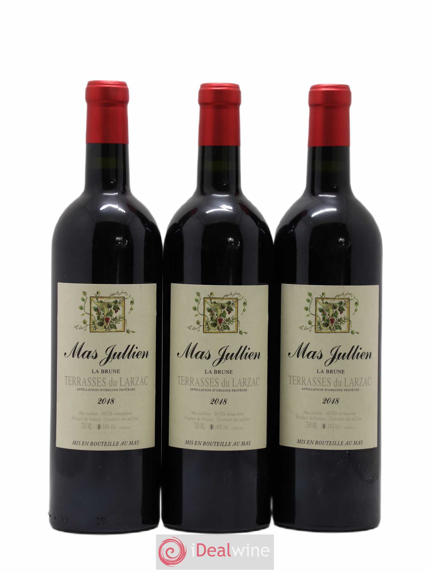 Coteaux du Languedoc Terrasses du Larzac La Brune Mas Jullien 2018 - Posten von 3 Flaschen - 0