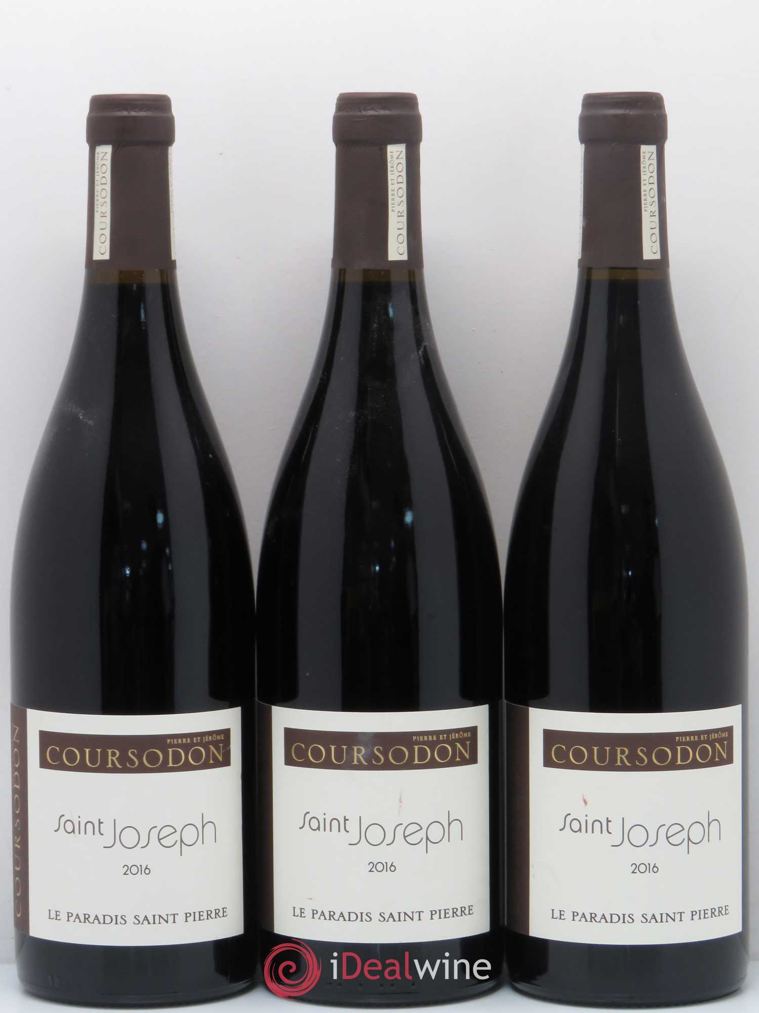 Saint-Joseph Le Paradis Saint-Pierre Pierre et Jérôme Coursodon 2016 - Lot de 3 bouteilles - 0