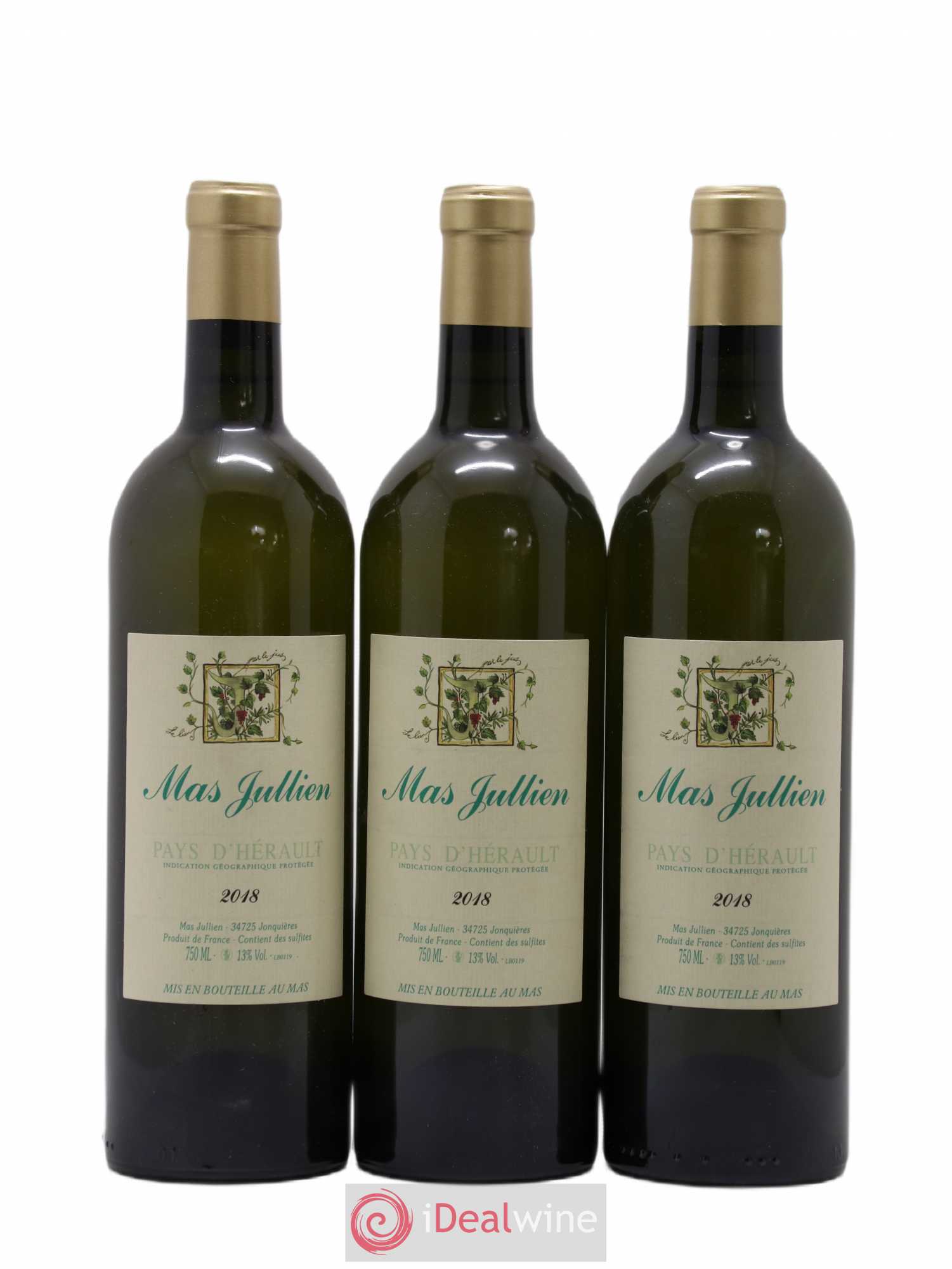 Pays d'Hérault Mas Jullien Olivier Jullien 2018 - Lot de 3 bouteilles - 0