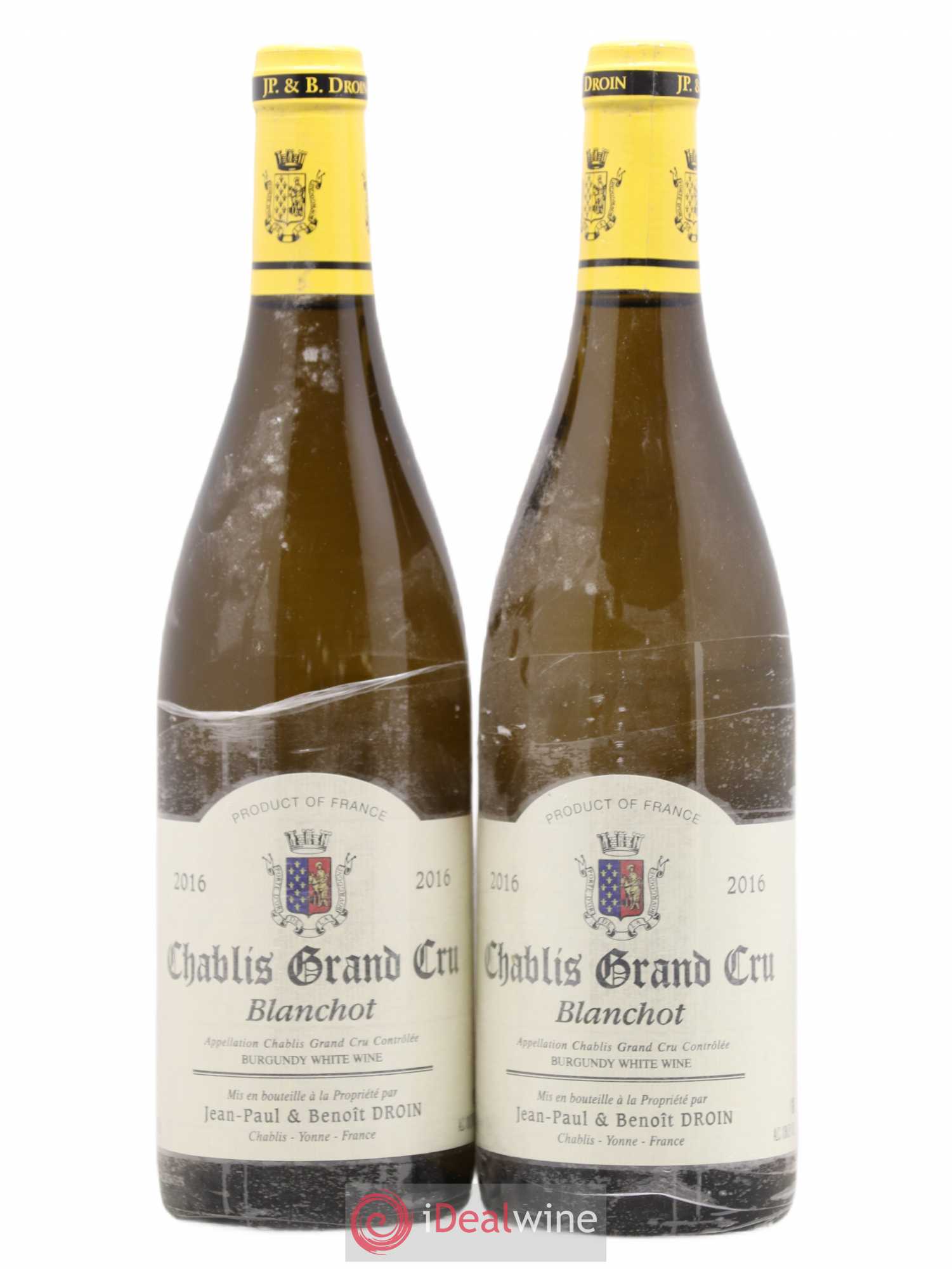 Chablis Grand Cru Blanchot Jean-Paul & Benoît Droin (Domaine) 2016 - Lot de 2 bouteilles - 0