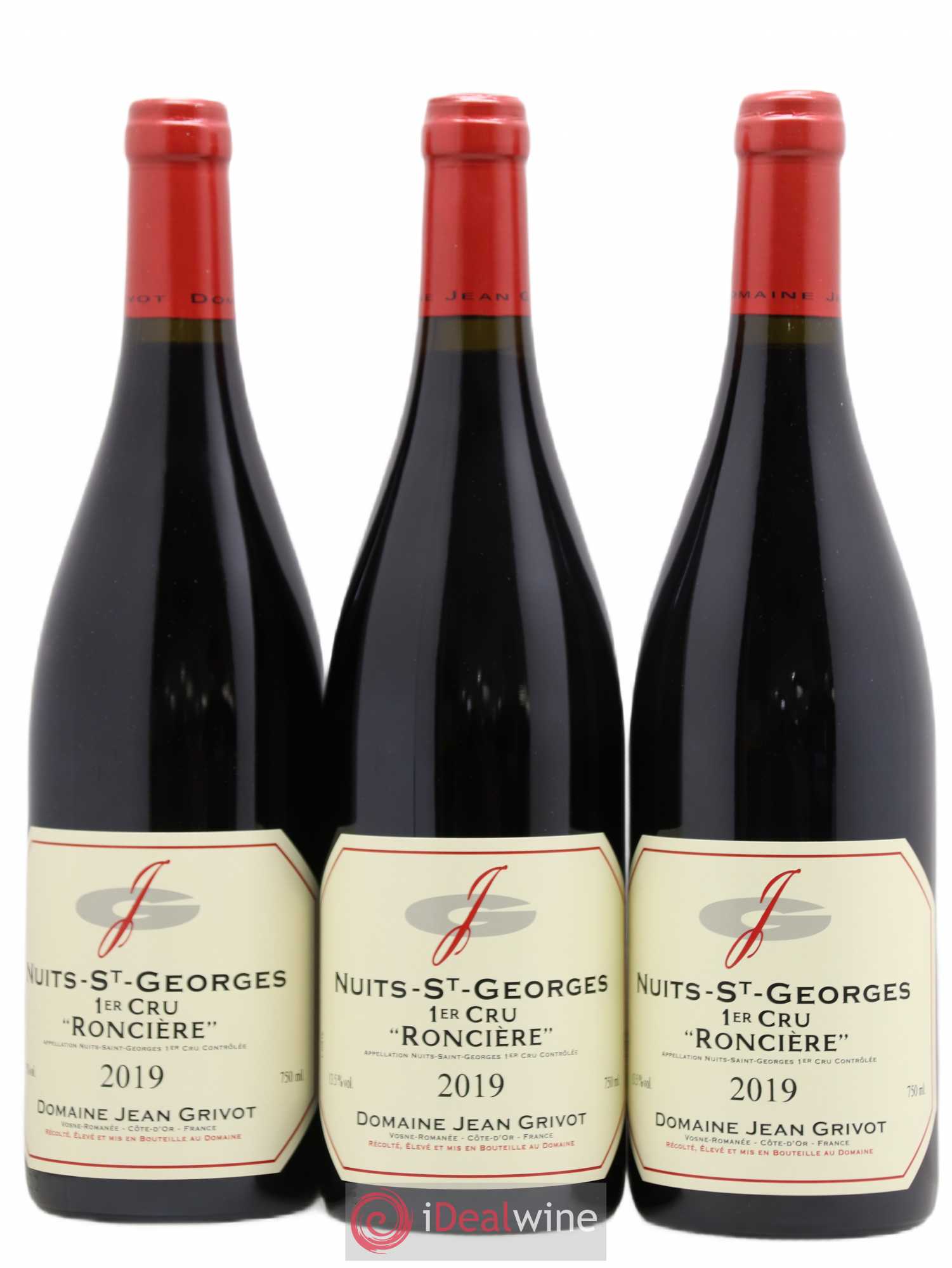 Nuits-Saint-Georges 1er Cru Roncière Jean Grivot 2019 - Lot de 3 bouteilles - 0