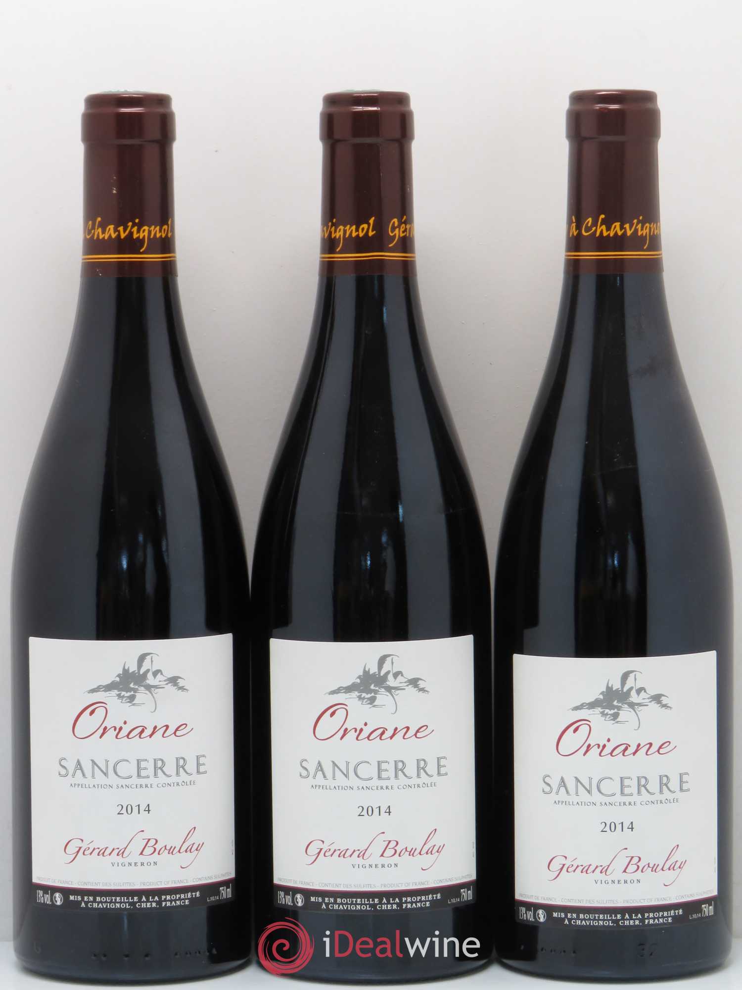 Sancerre Oriane Gérard Boulay 2014 - Lot de 3 bouteilles - 0