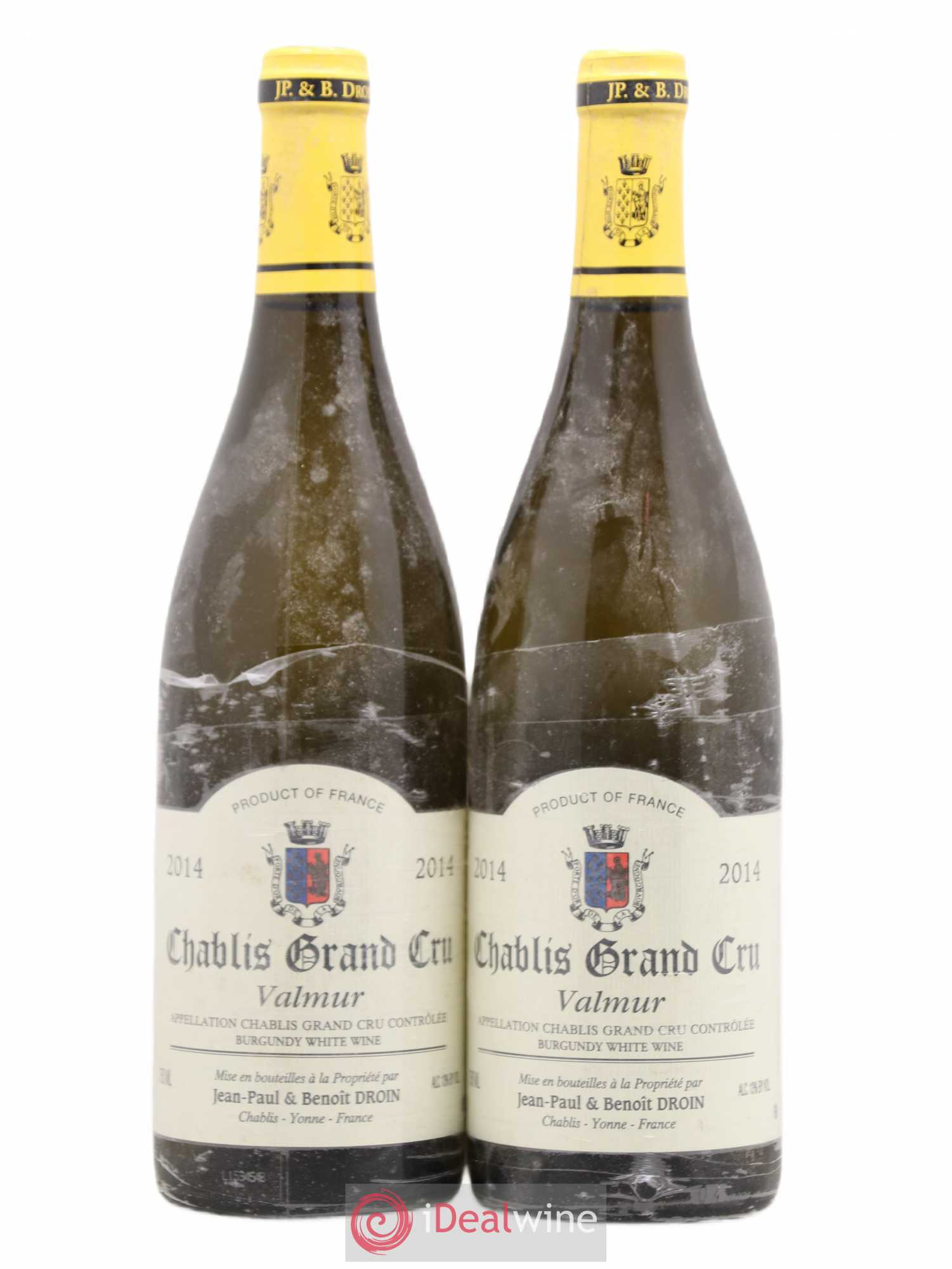 Chablis Grand Cru Valmur Jean-Paul & Benoît Droin (Domaine) 2014 - Lot de 2 bouteilles - 0