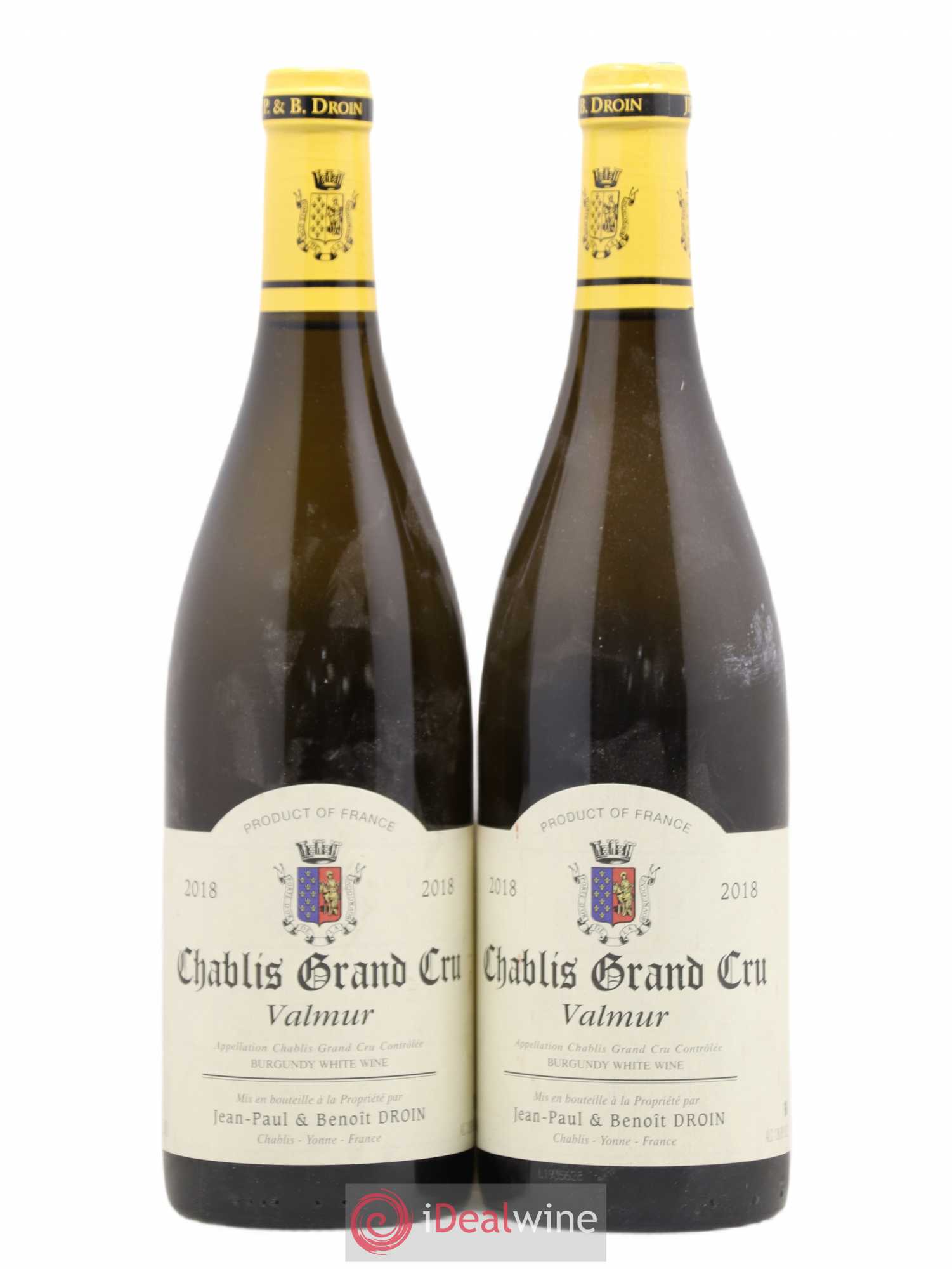 Chablis Grand Cru Valmur Jean-Paul & Benoît Droin (Domaine) 2018 - Lot de 2 bouteilles - 0