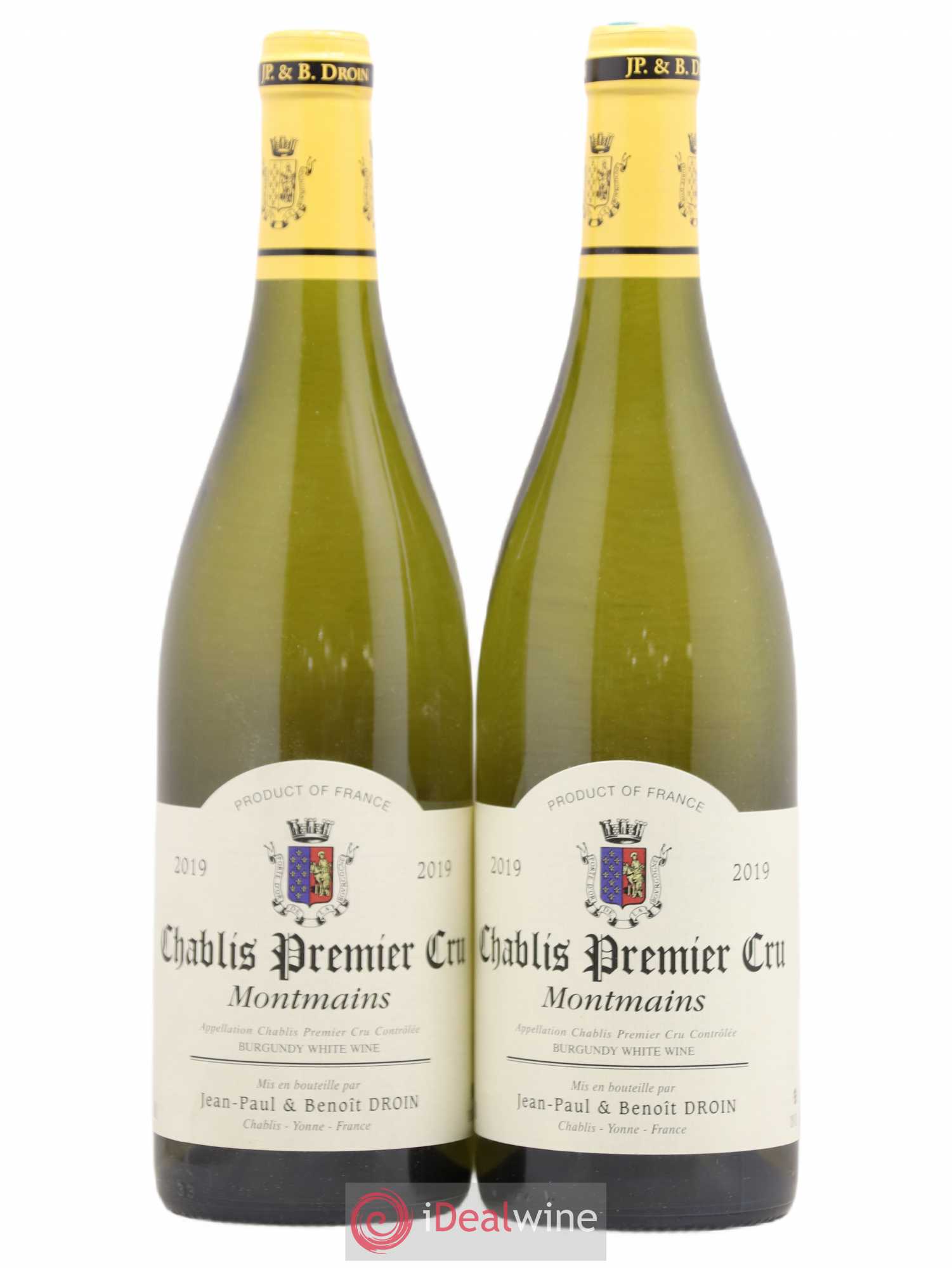 Chablis 1er Cru Montmains Jean-Paul & Benoît Droin (Domaine) 2019 - Lot de 2 bouteilles - 0