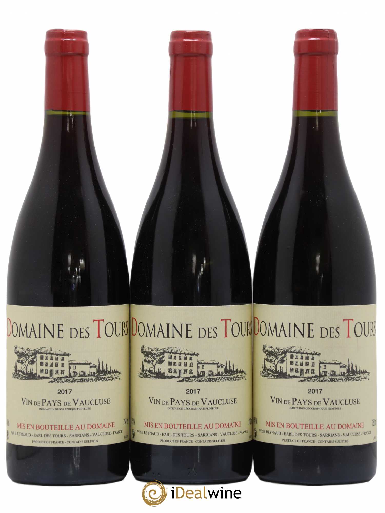 Vaucluse (Vin de Pays de Vaucluse) Domaine des Tours Emmanuel Reynaud 2017 - Lot de 3 bouteilles - 0