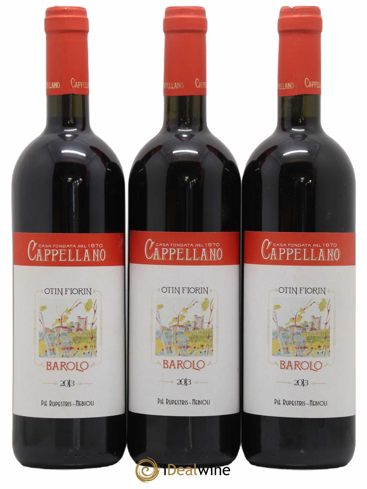 Barolo DOCG Pie Rupestris Cappellano 2013 - Lot de 3 bouteilles - 0