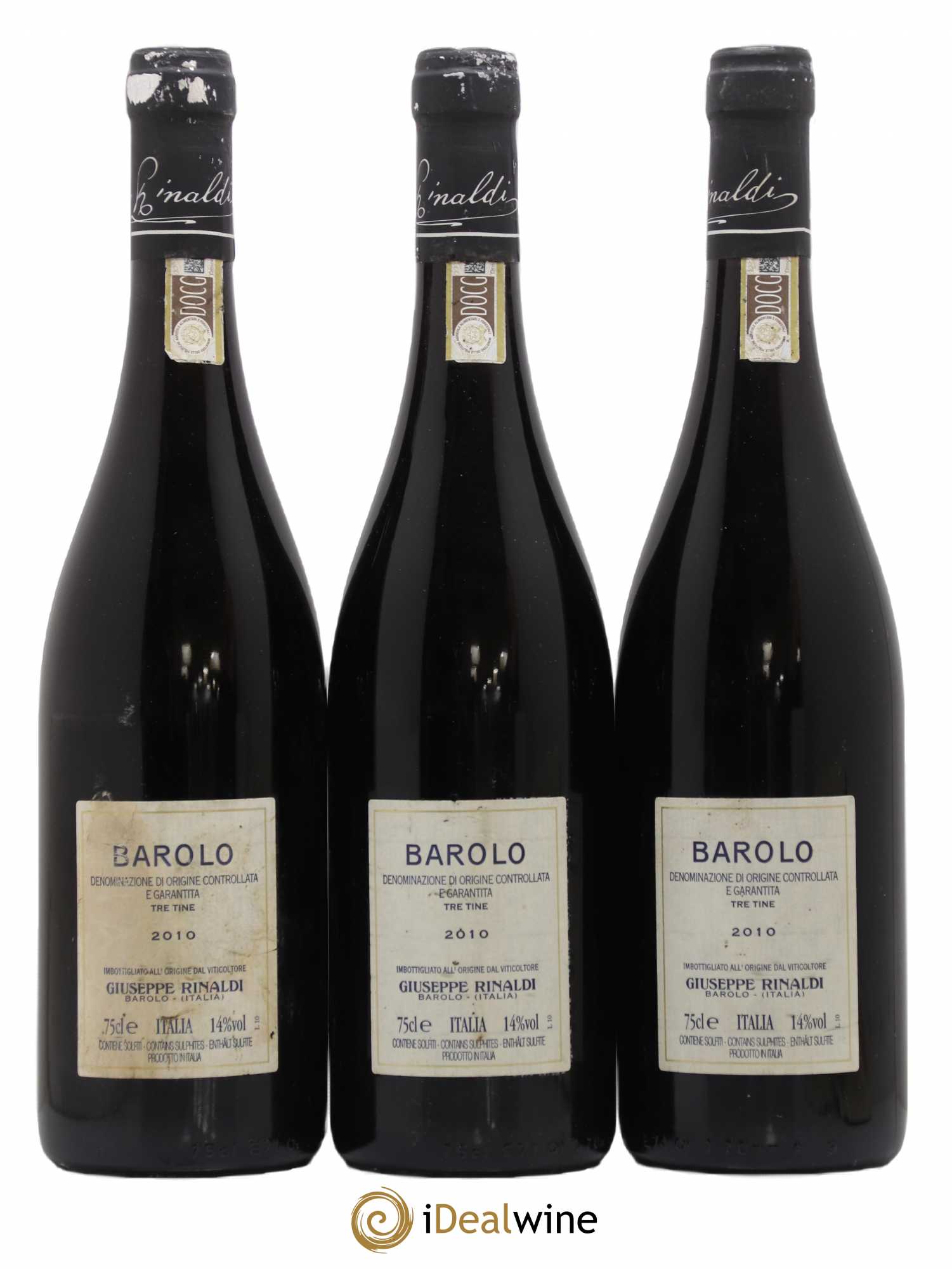 Barolo DOCG Tre Tine Giuseppe Rinaldi 2010 - Posten von 3 Flaschen - 1