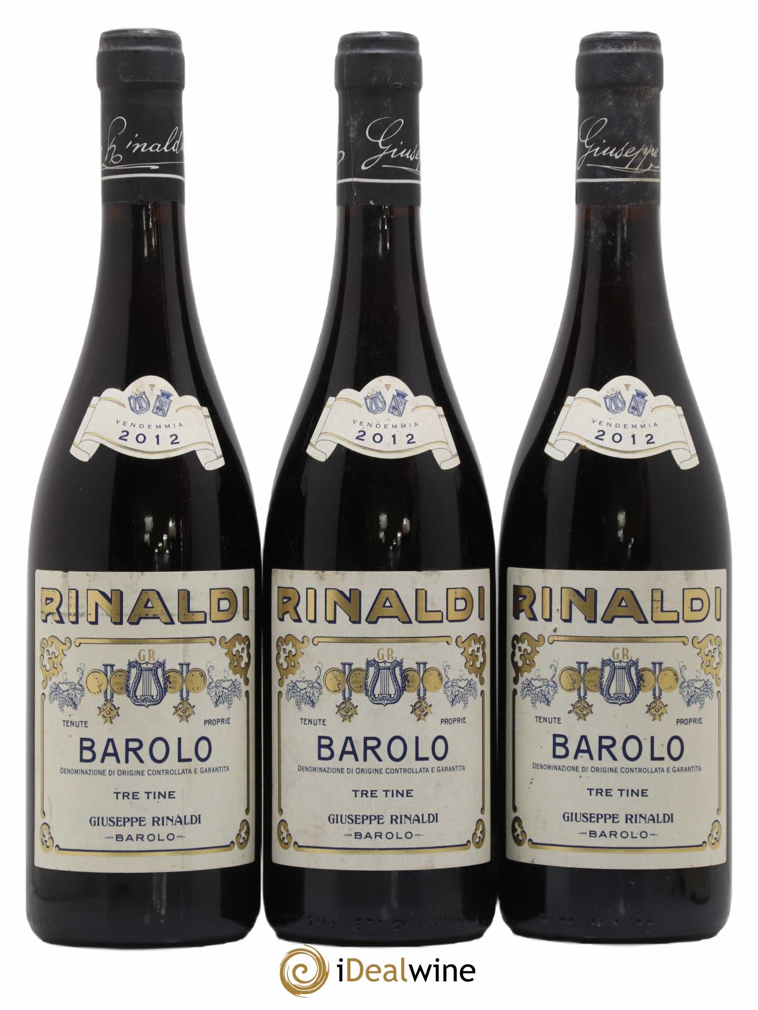 Barolo DOCG Tre Tine Giuseppe Rinaldi 2012 - Posten von 3 Flaschen - 0