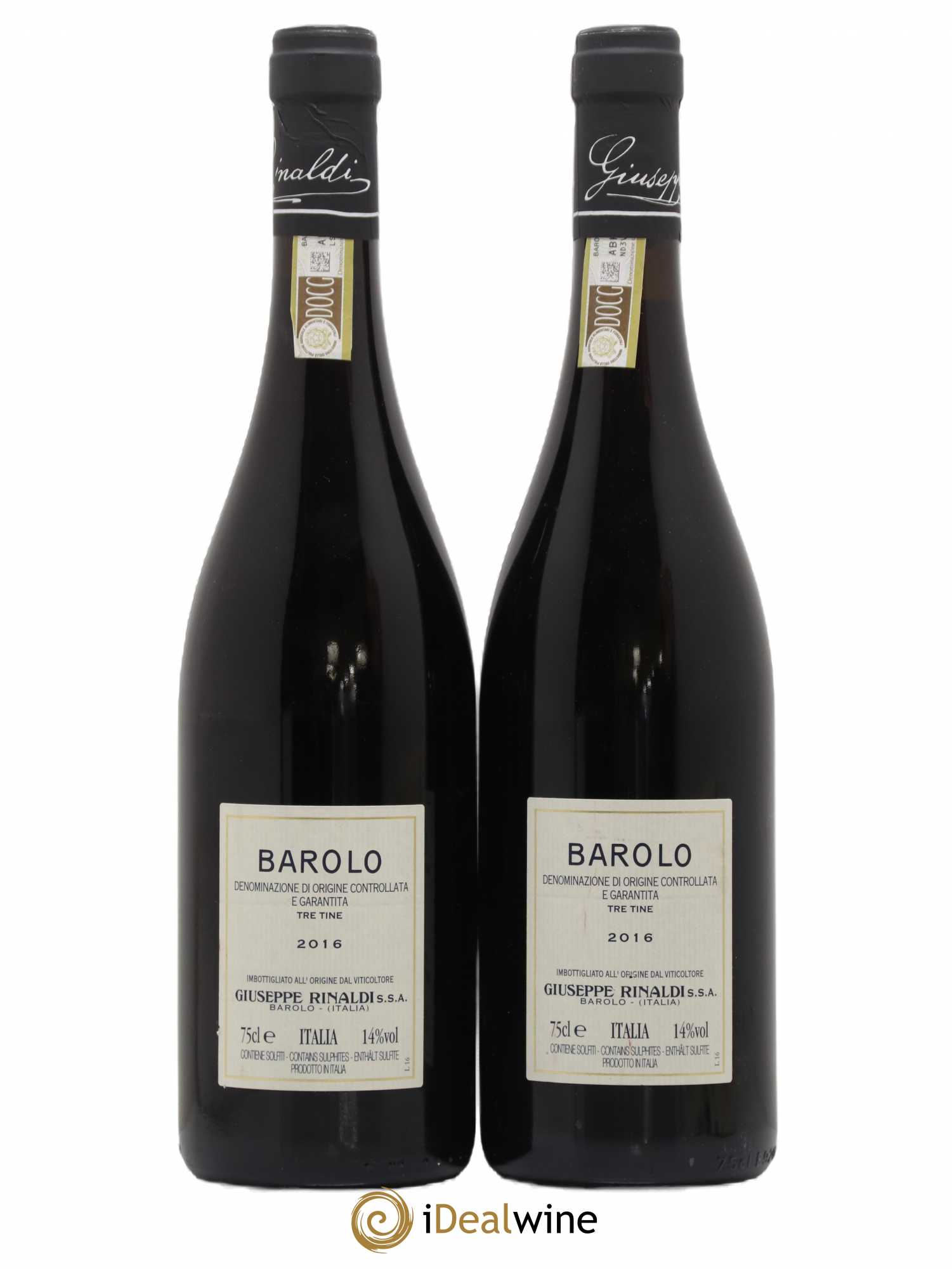Barolo DOCG Tre Tine Giuseppe Rinaldi 2016 - Posten von 2 Flaschen - 1
